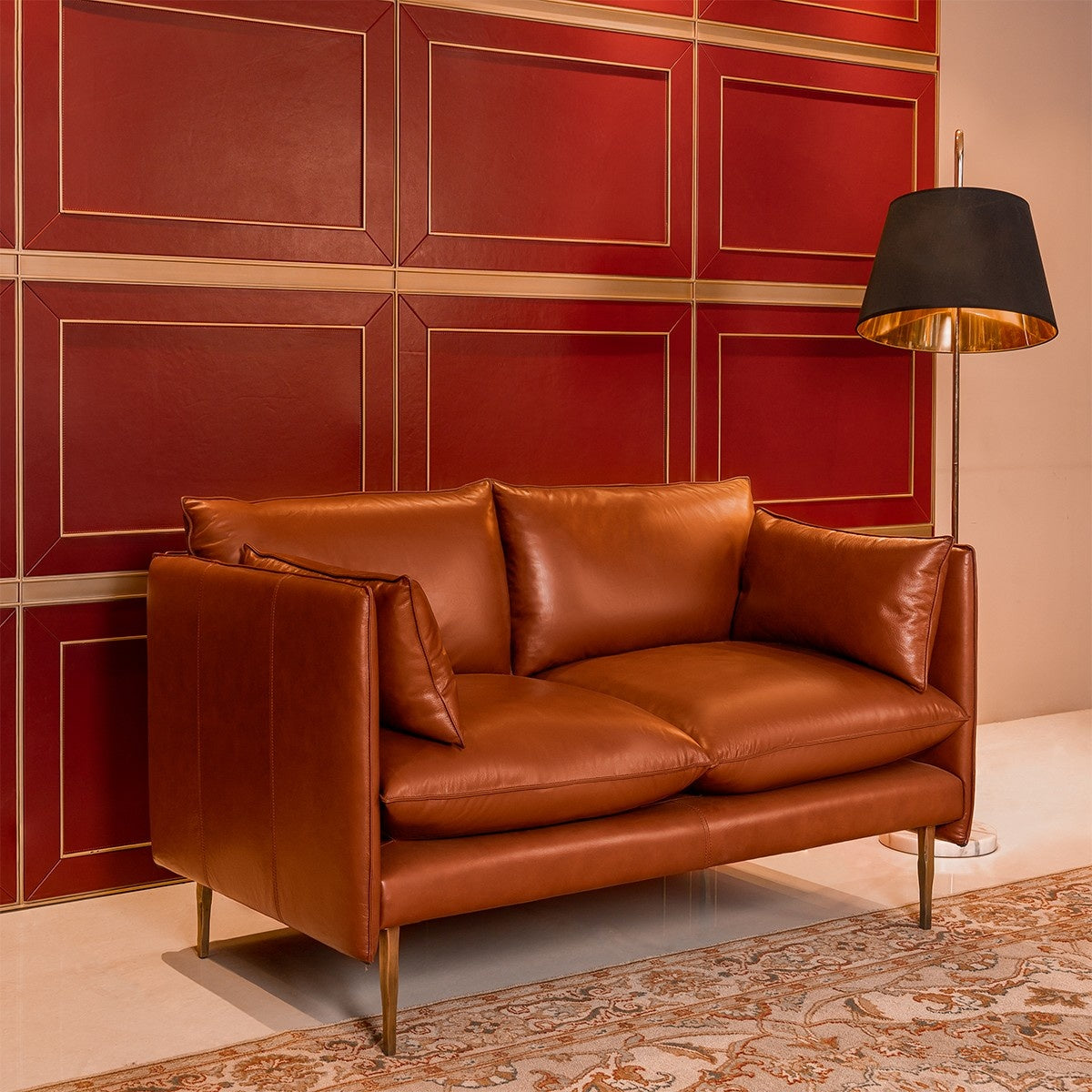 Aara Two seater sofa Tan - Three Sixty Life