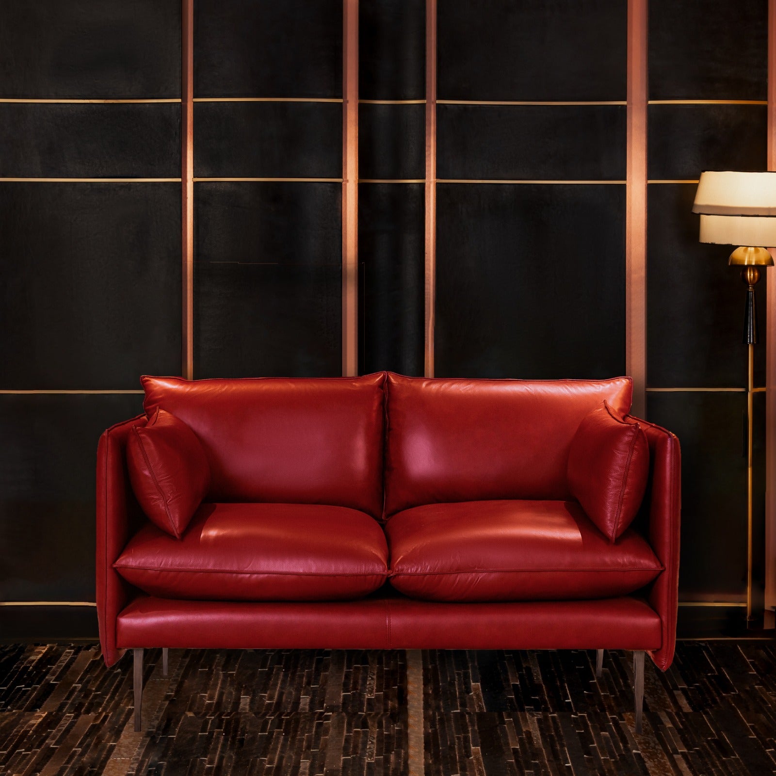 Aara Two Seater Sofa Red - Three Sixty Life