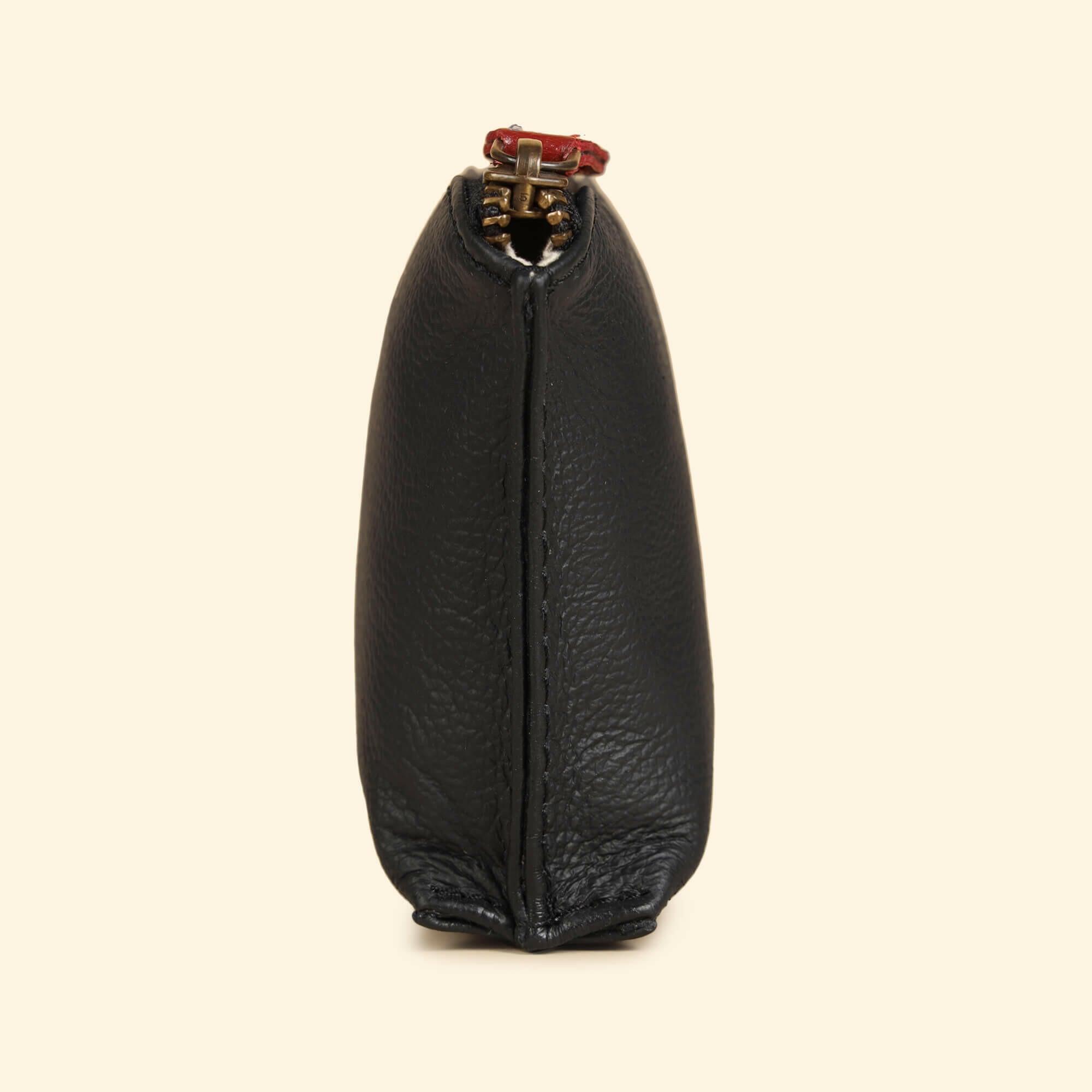 Auna Coin Purse- Genuine Waxy Leather Black