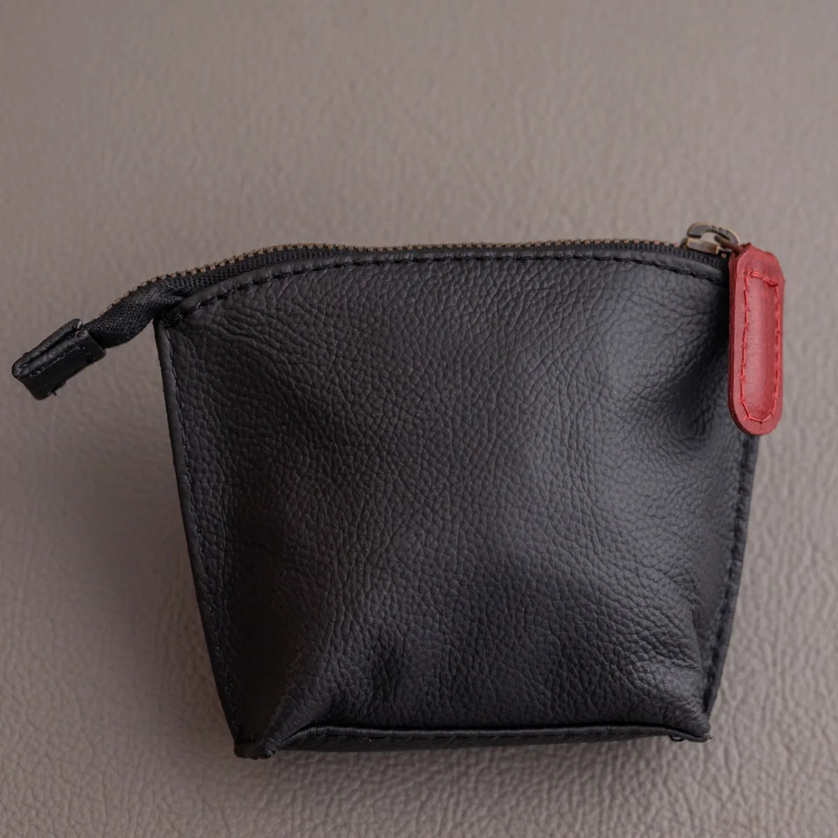 Auna Coin Purse- Genuine Waxy Leather Black