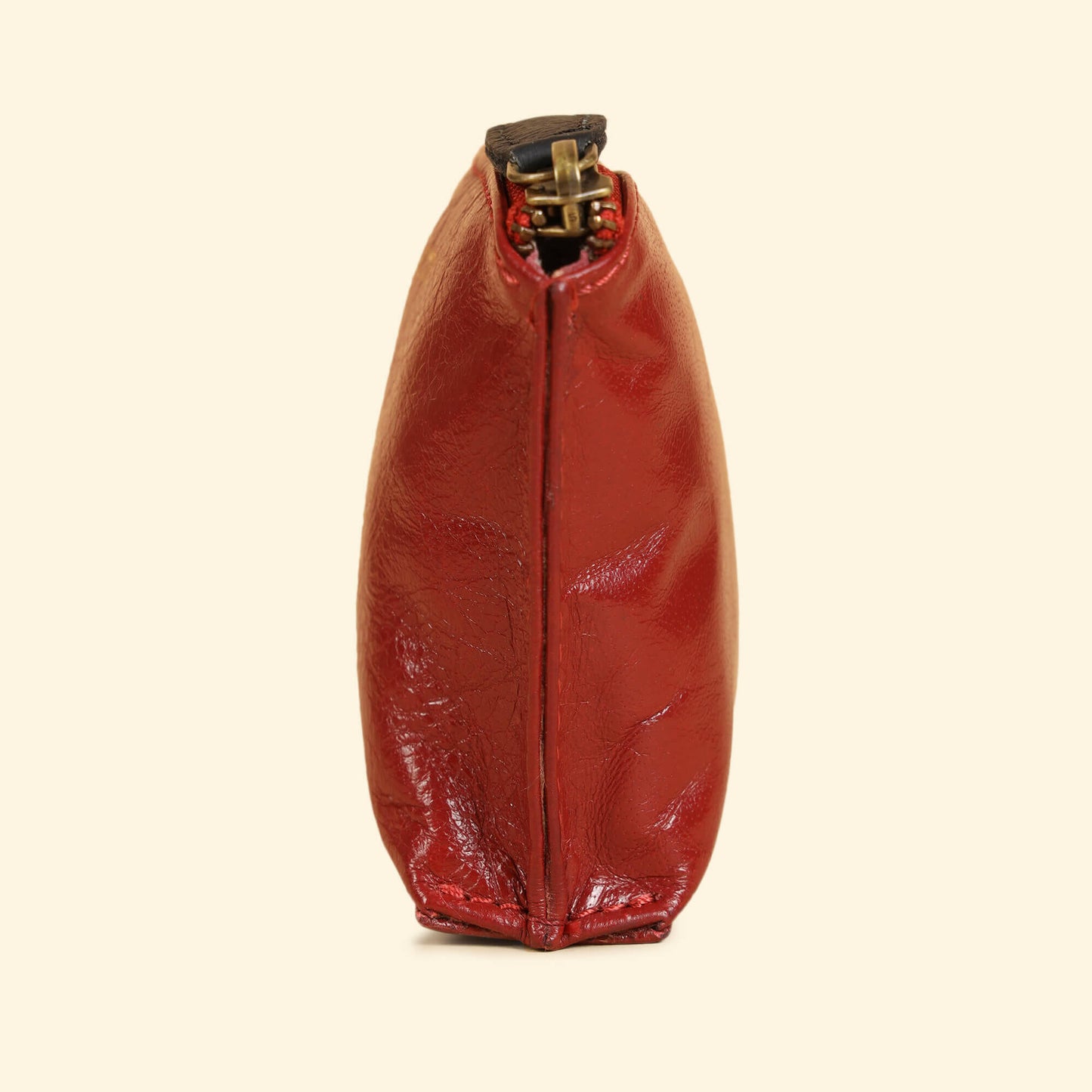 Auna Coin Purse- Genuine Waxy Leather Red