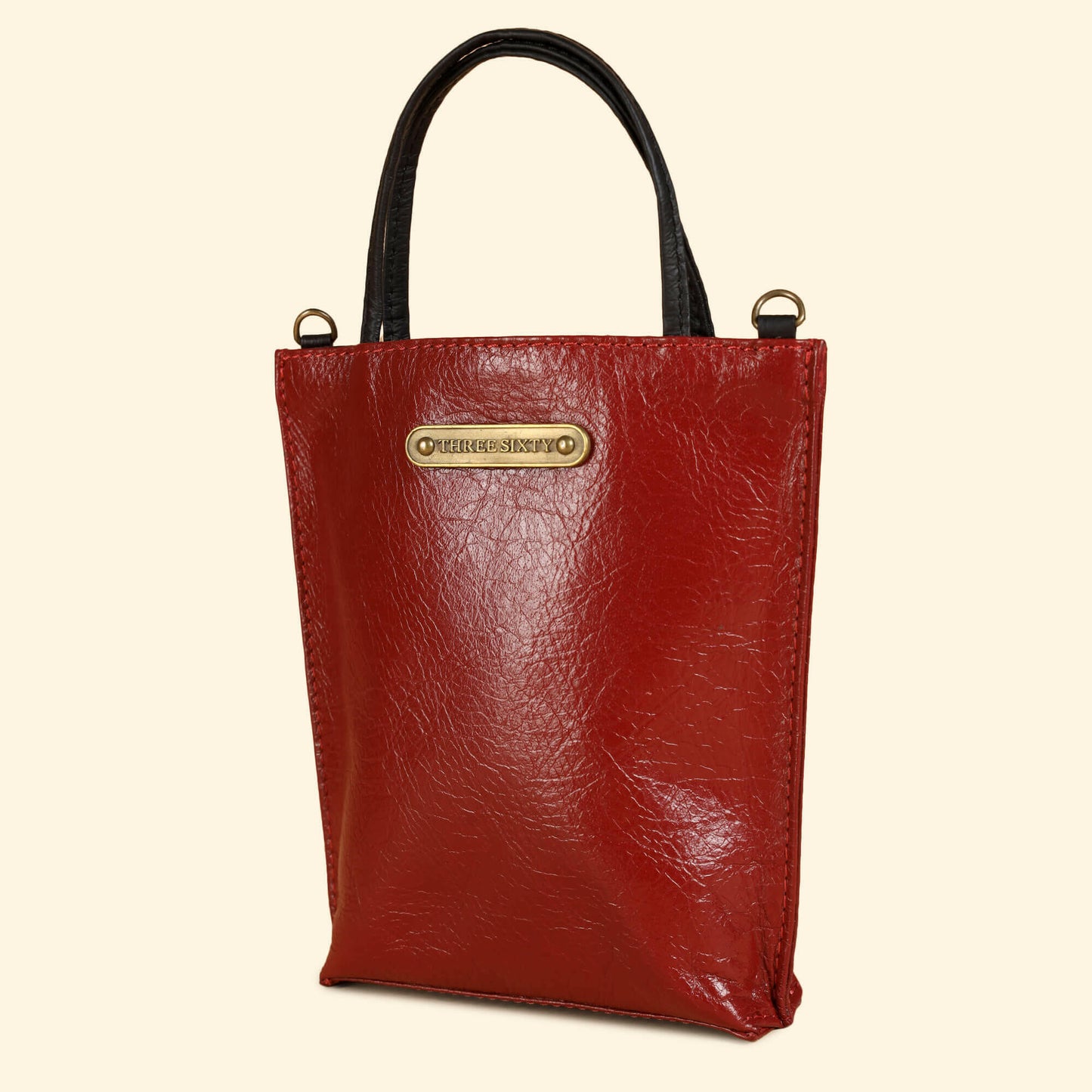 Auna Sling Bag- Genuine Waxy Leather Red