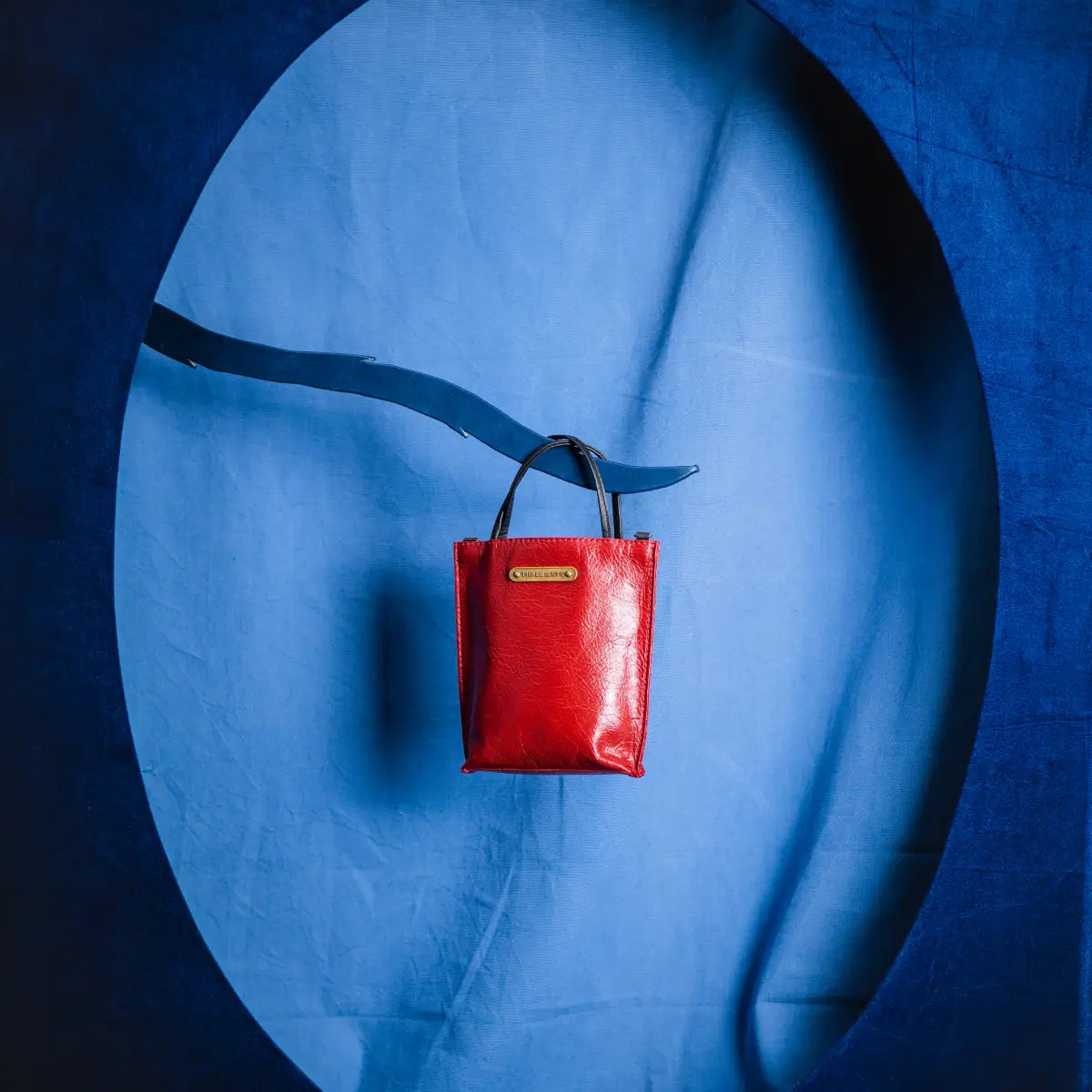 Auna Sling Bag- Genuine Waxy Leather Red