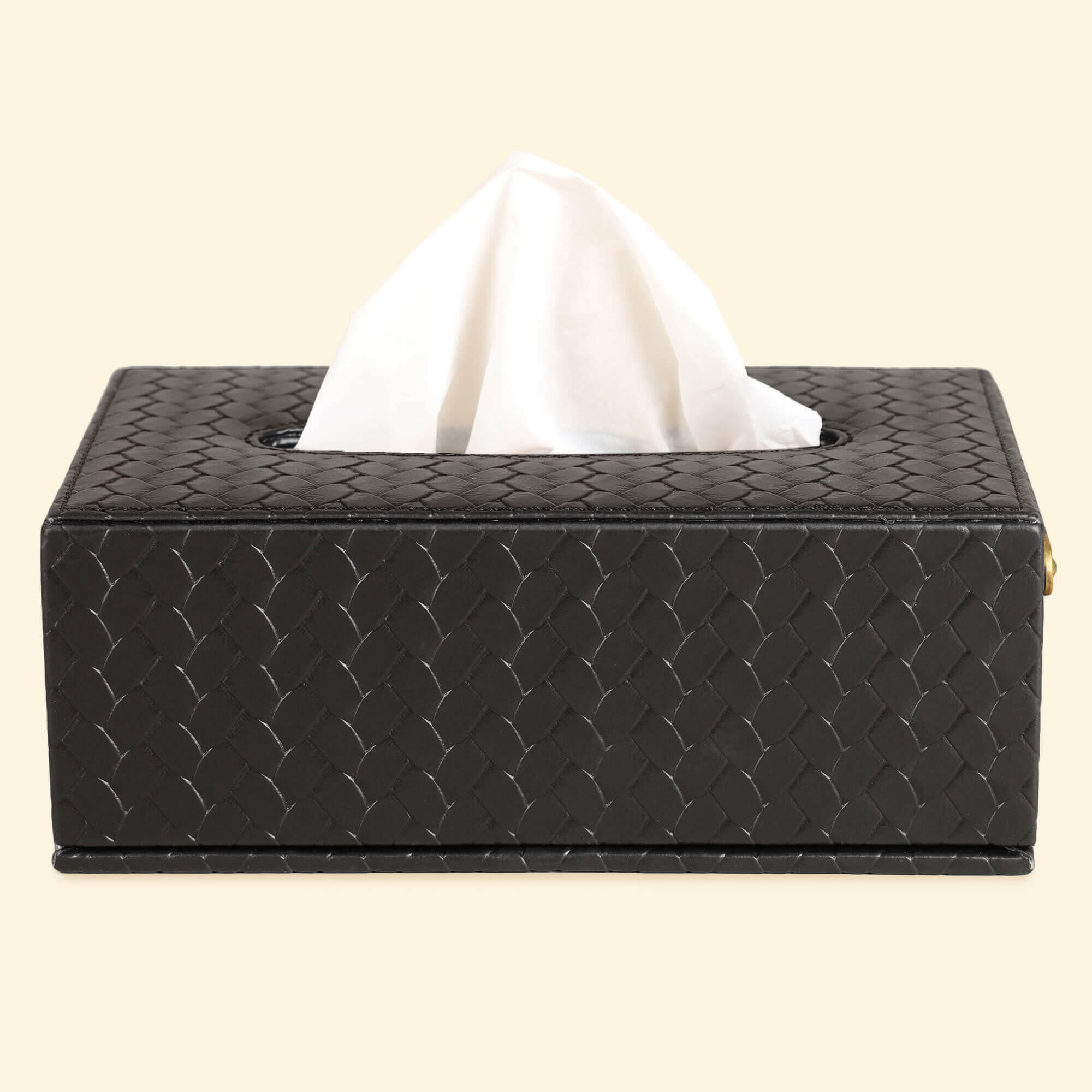 Entwine Black Tissue Box