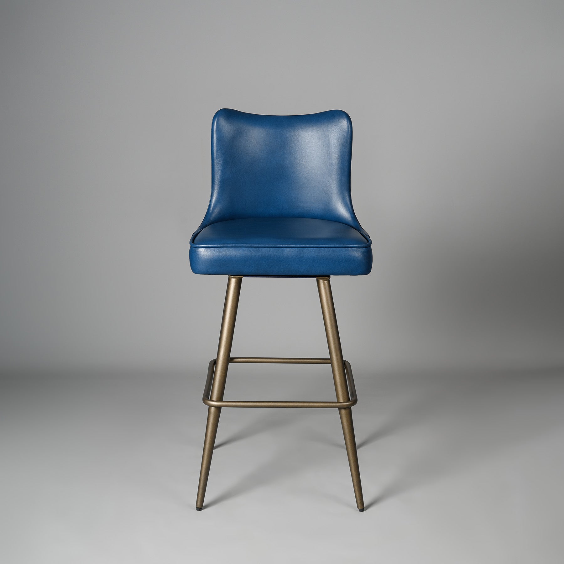 Buckleback Bar Stool Antique legs Blue
