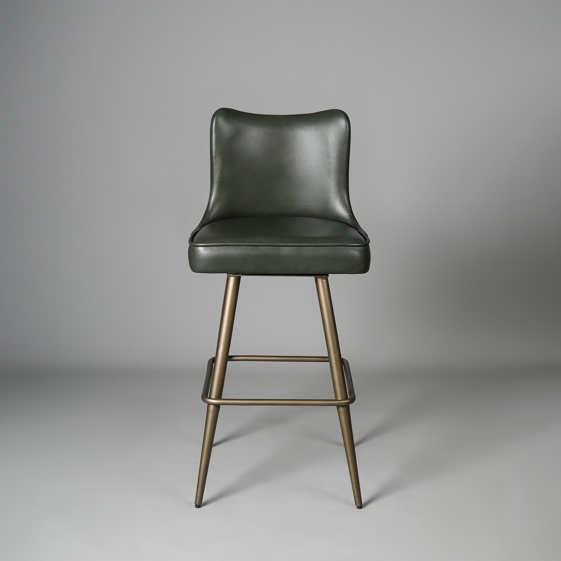 Buckleback Bar Stool Antique legs Green