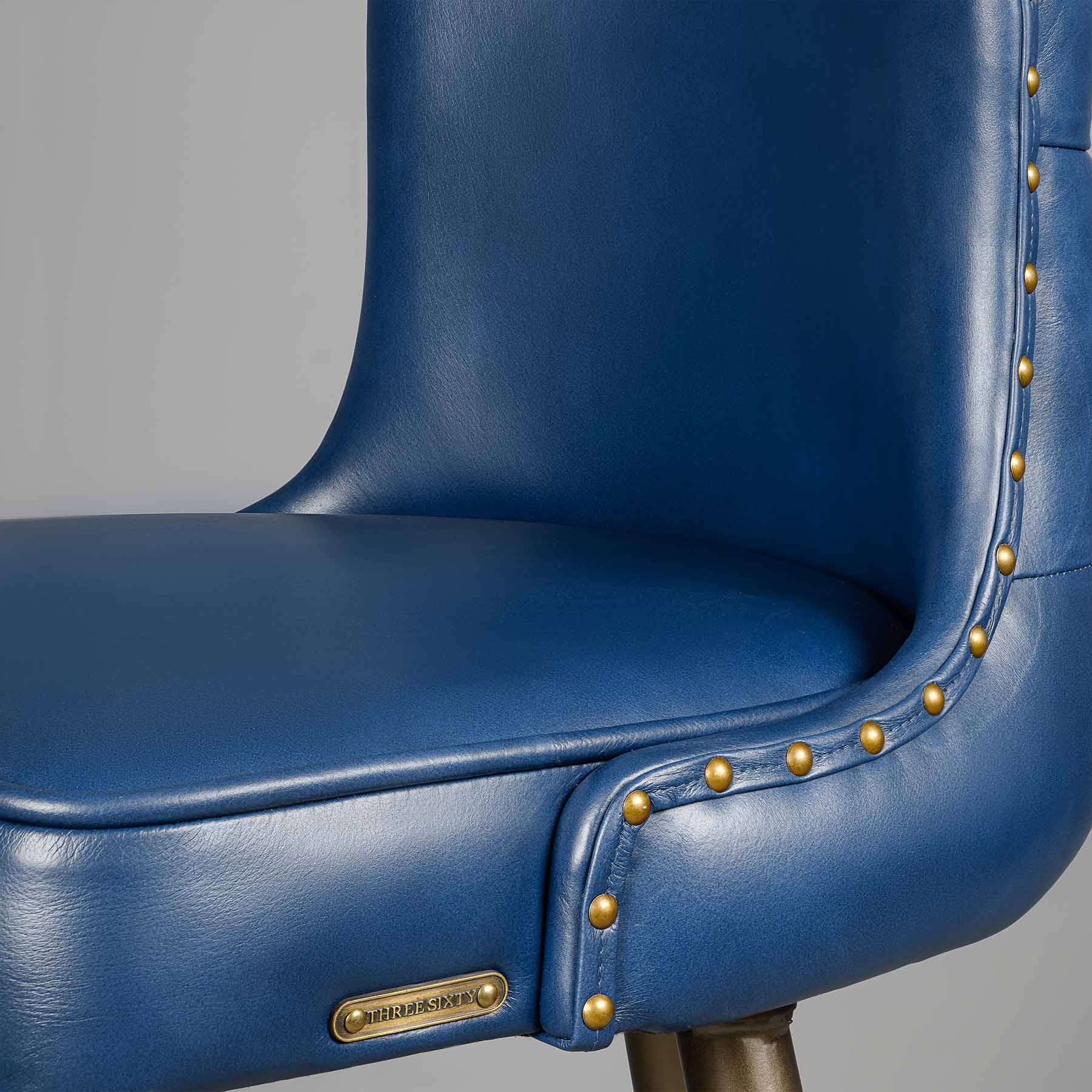 Chester Bar Stool Antique Legs Blue