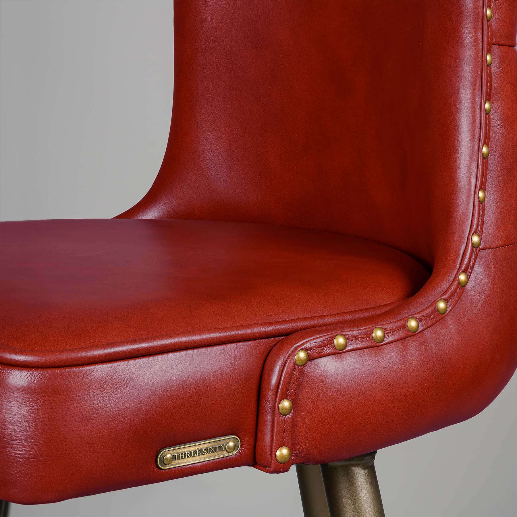 Chester Bar Stool Antique Legs Red