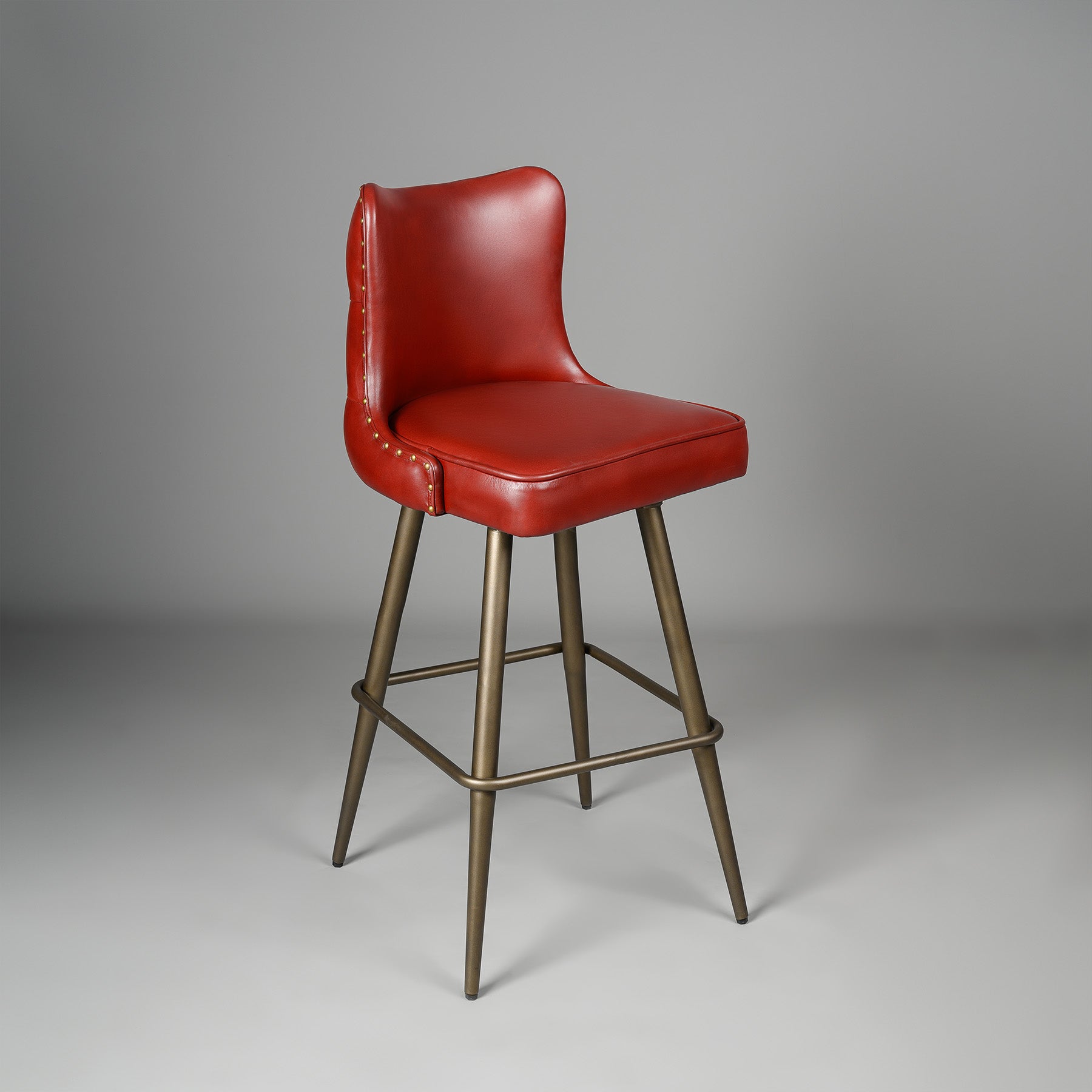 Chester Bar Stool Antique Legs Red