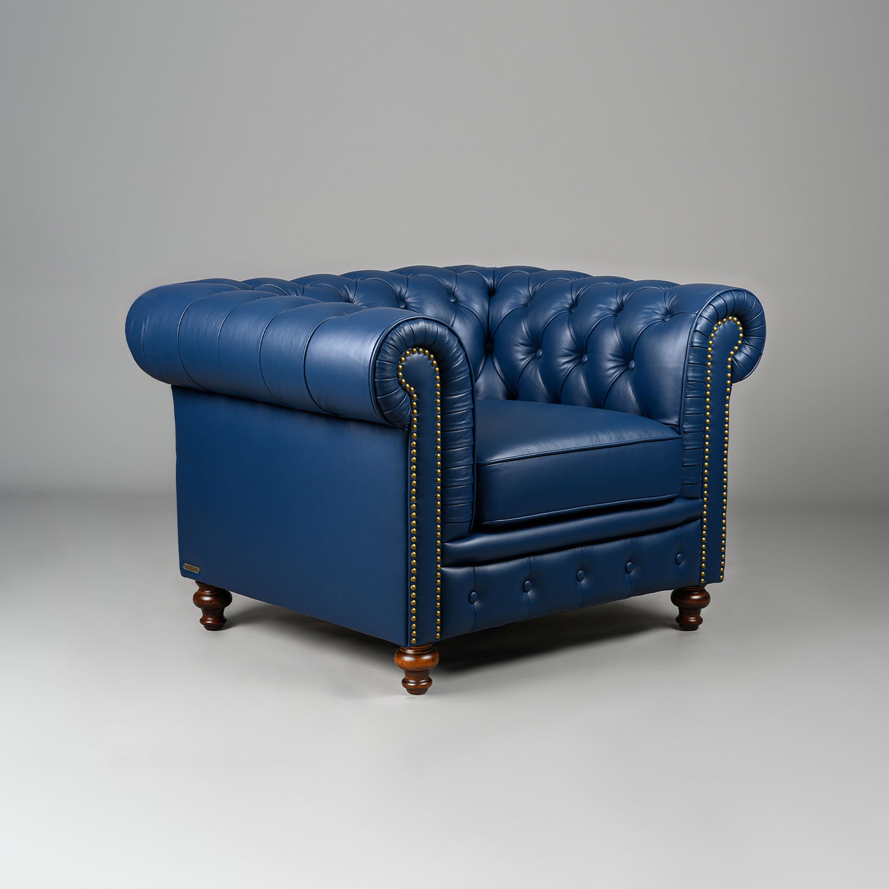 Classic Chesterfield Single Seater Sofa Blue