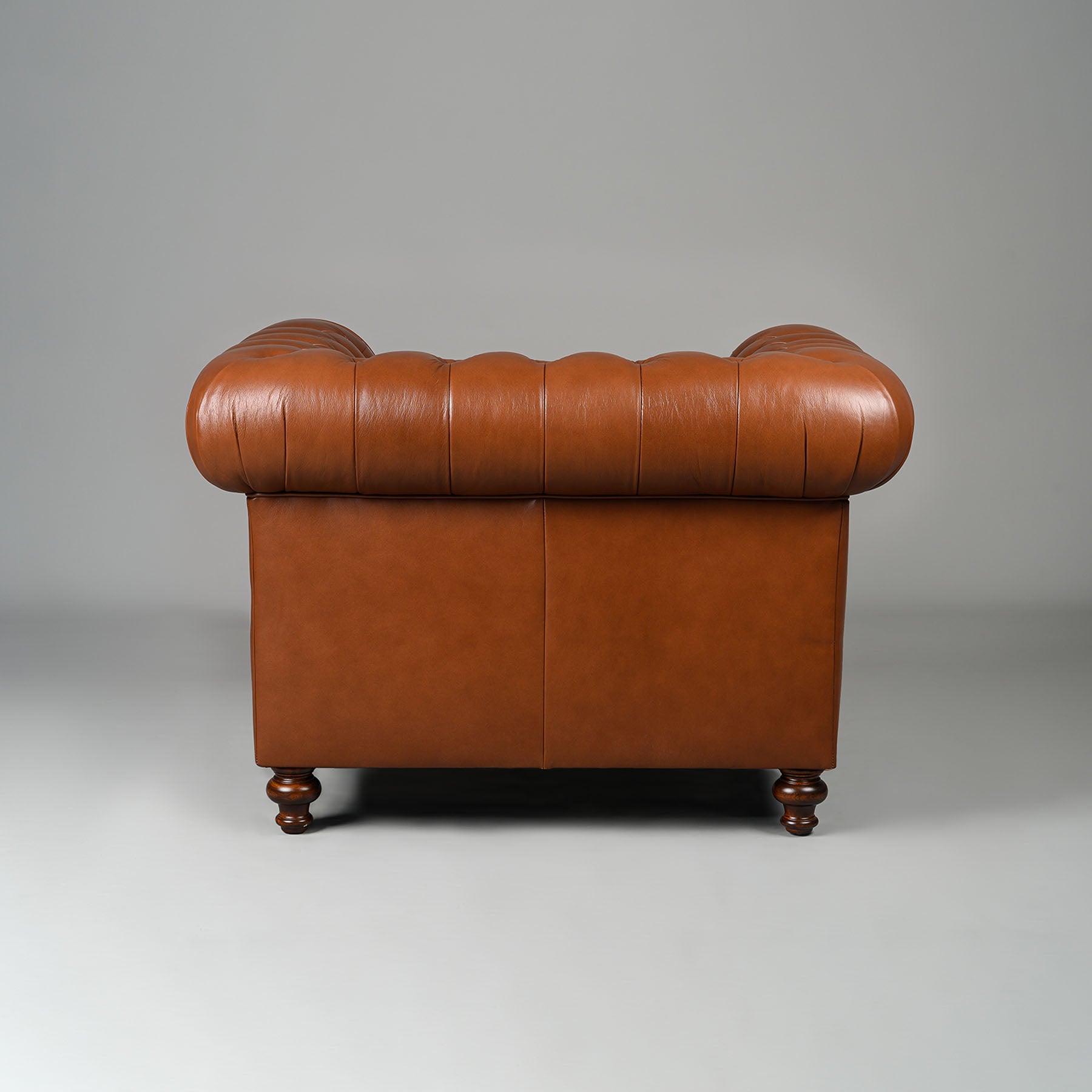 Classic Chesterfield Single Seater Sofa Cognac