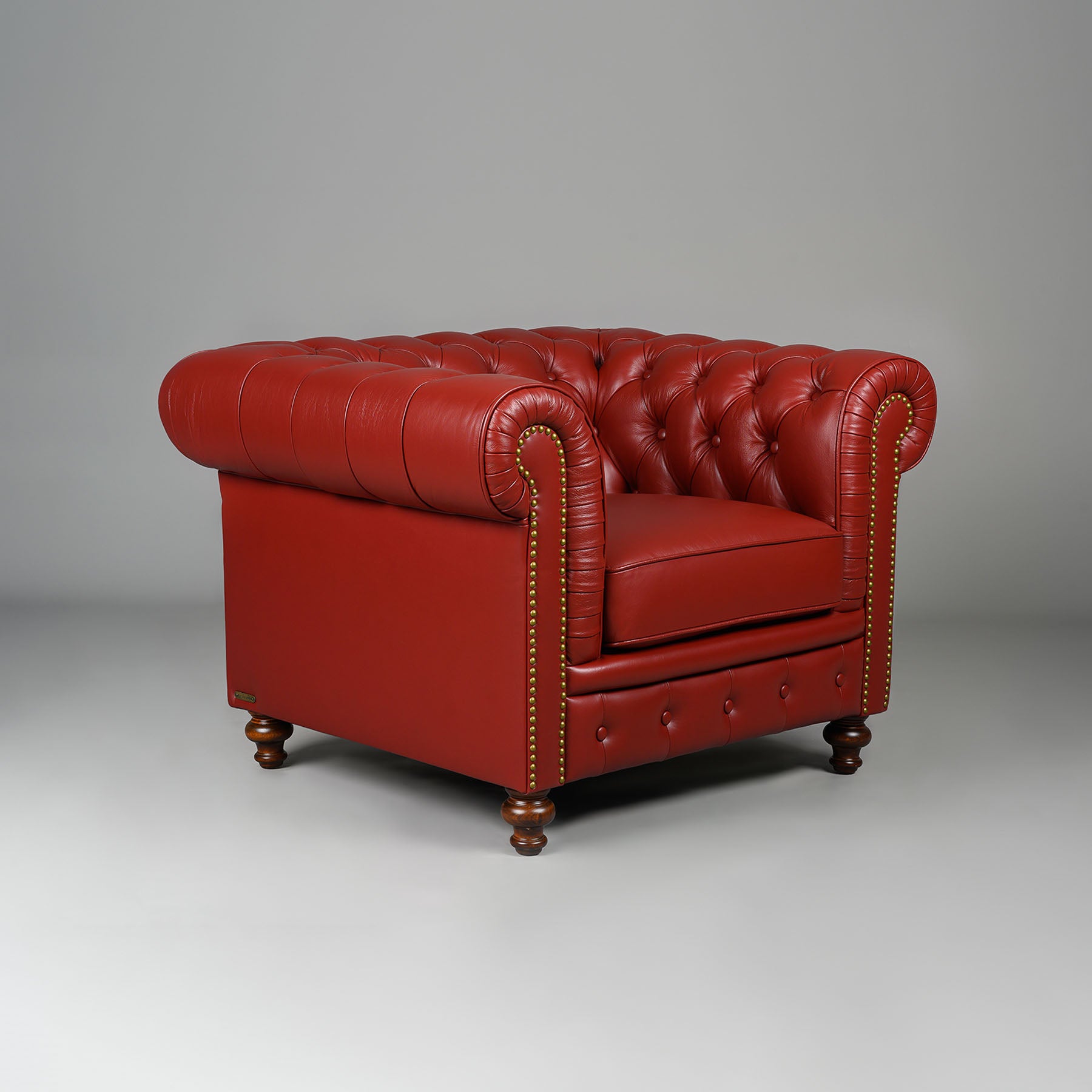Classic Chesterfield Single Seater Sofa Red