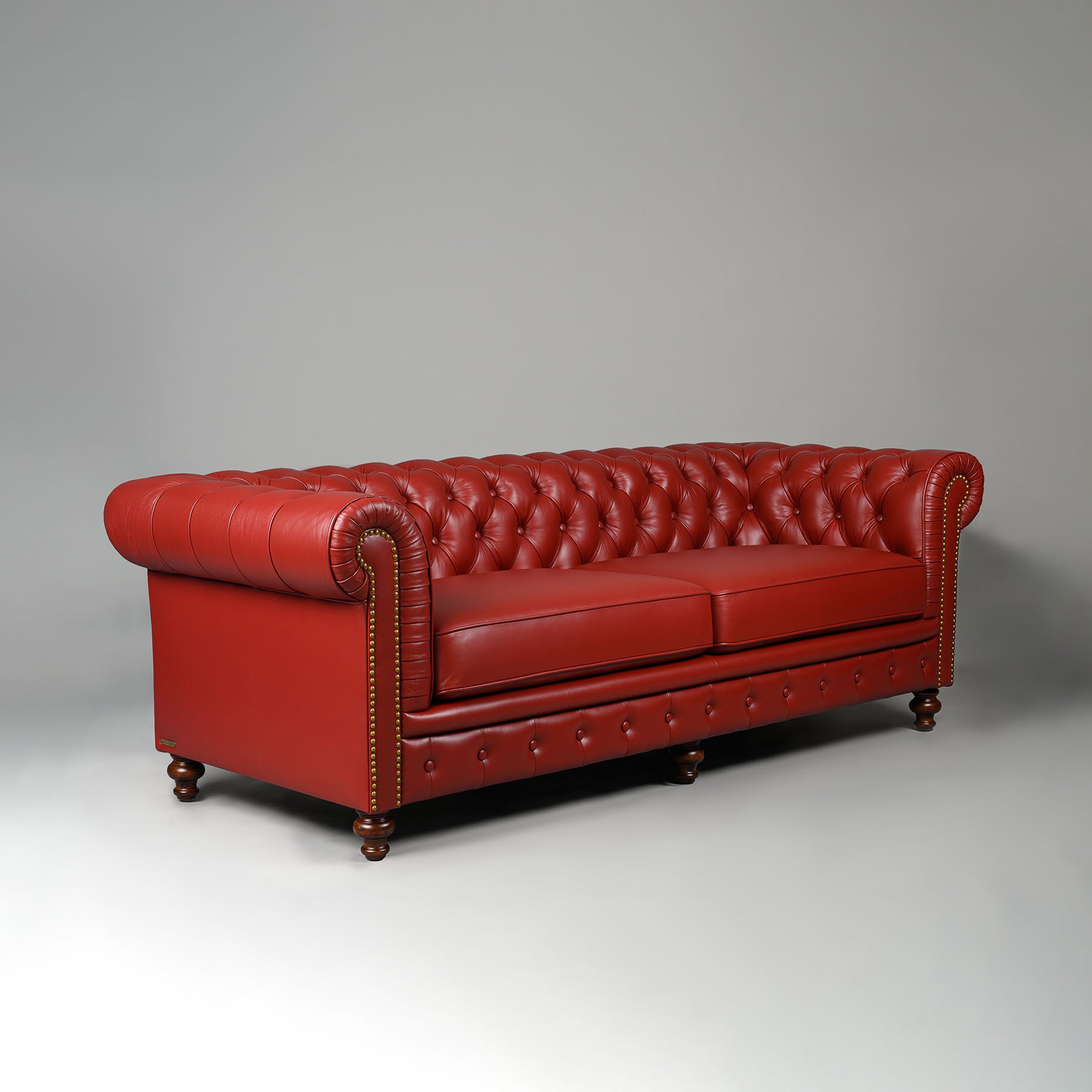 Classic Chesterfield Three Seater Sofa Red