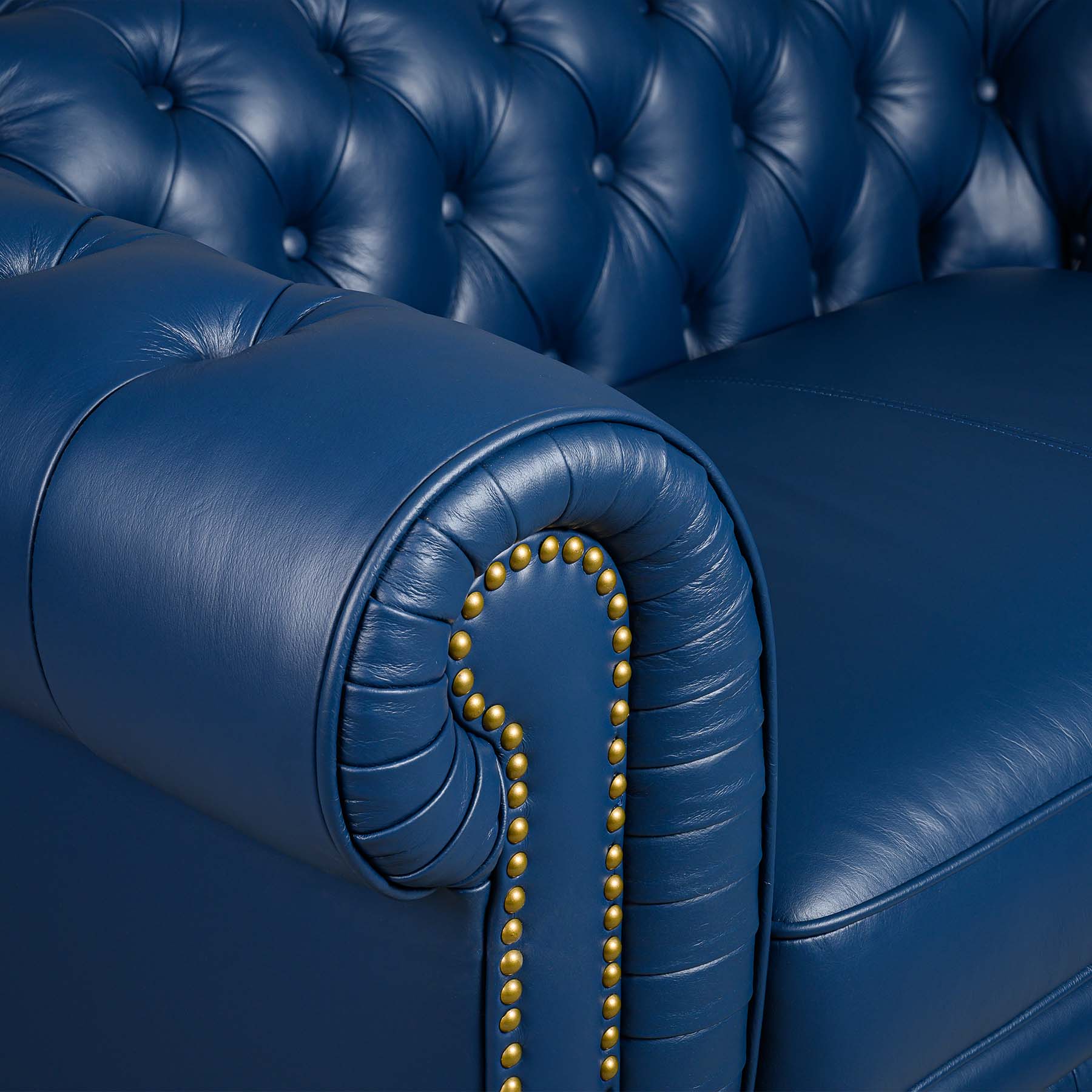 Classic Chesterfield Two Seater Sofa Blue