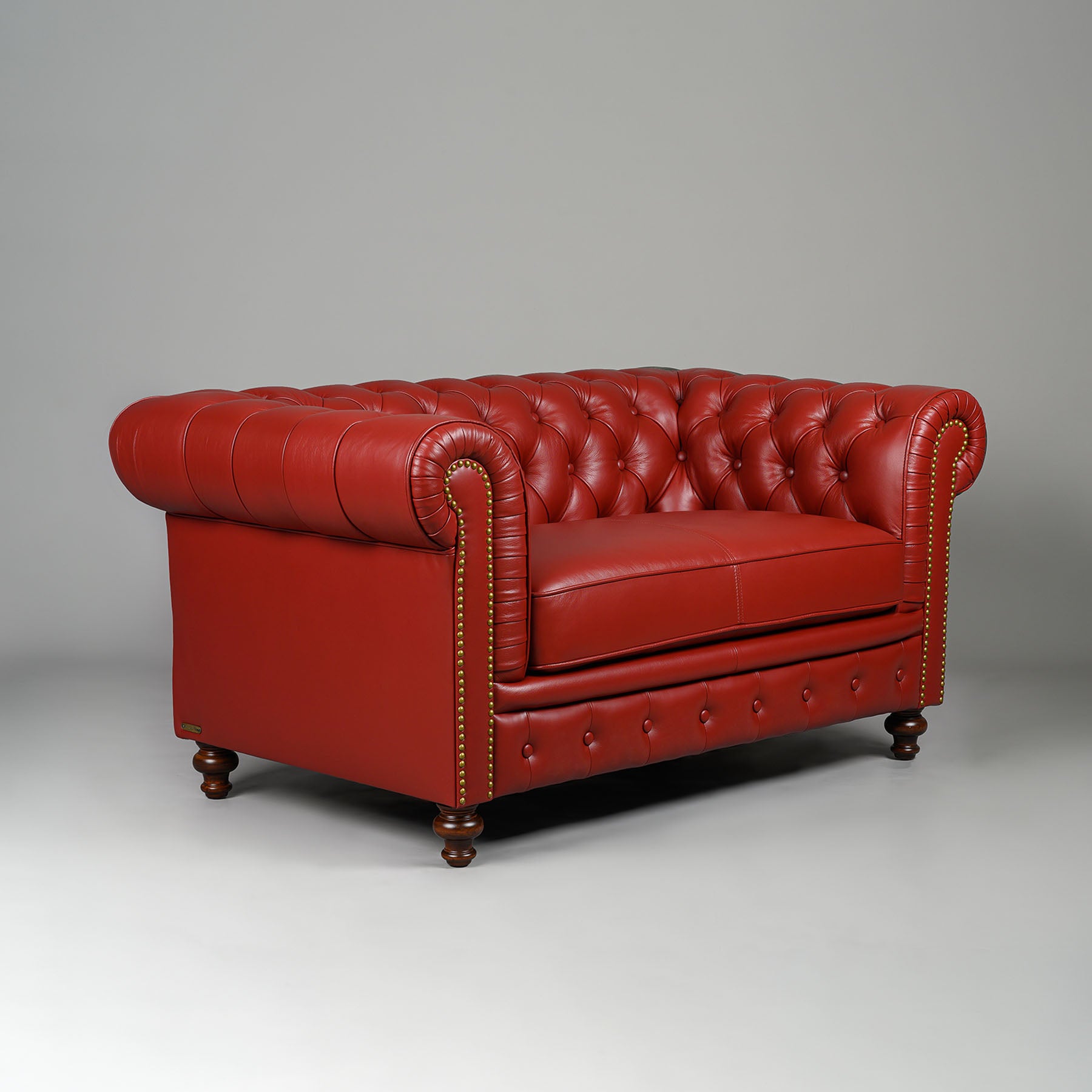 Classic Chesterfield Two Seater Sofa Red