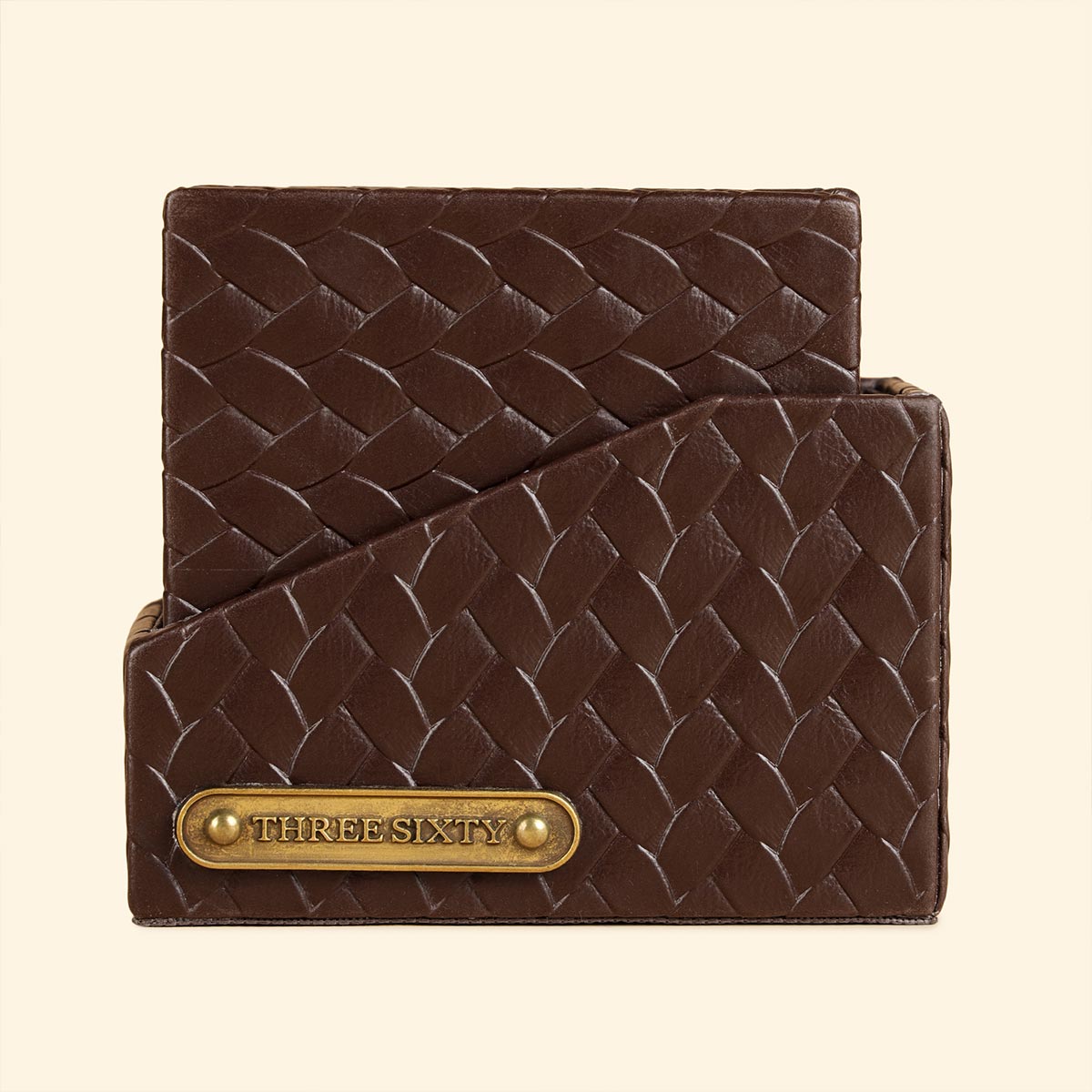 Entwine Coasters Set Of 6 Brown