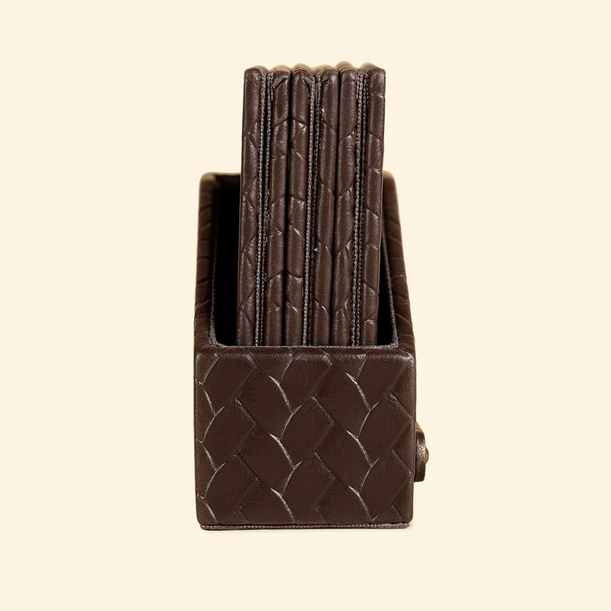 Entwine Coasters Set Of 6 Brown