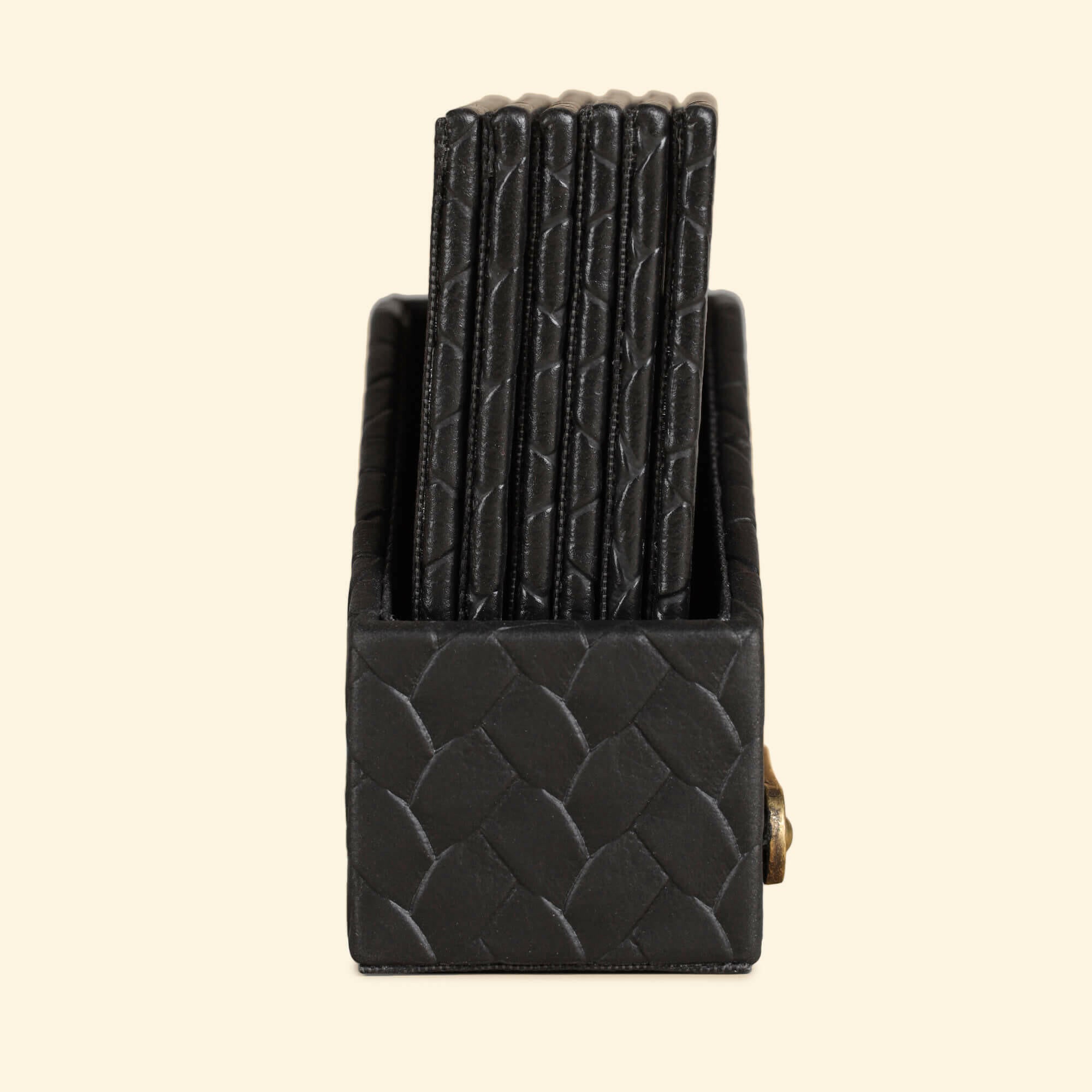 Entwine Coasters Set Of 6 Black