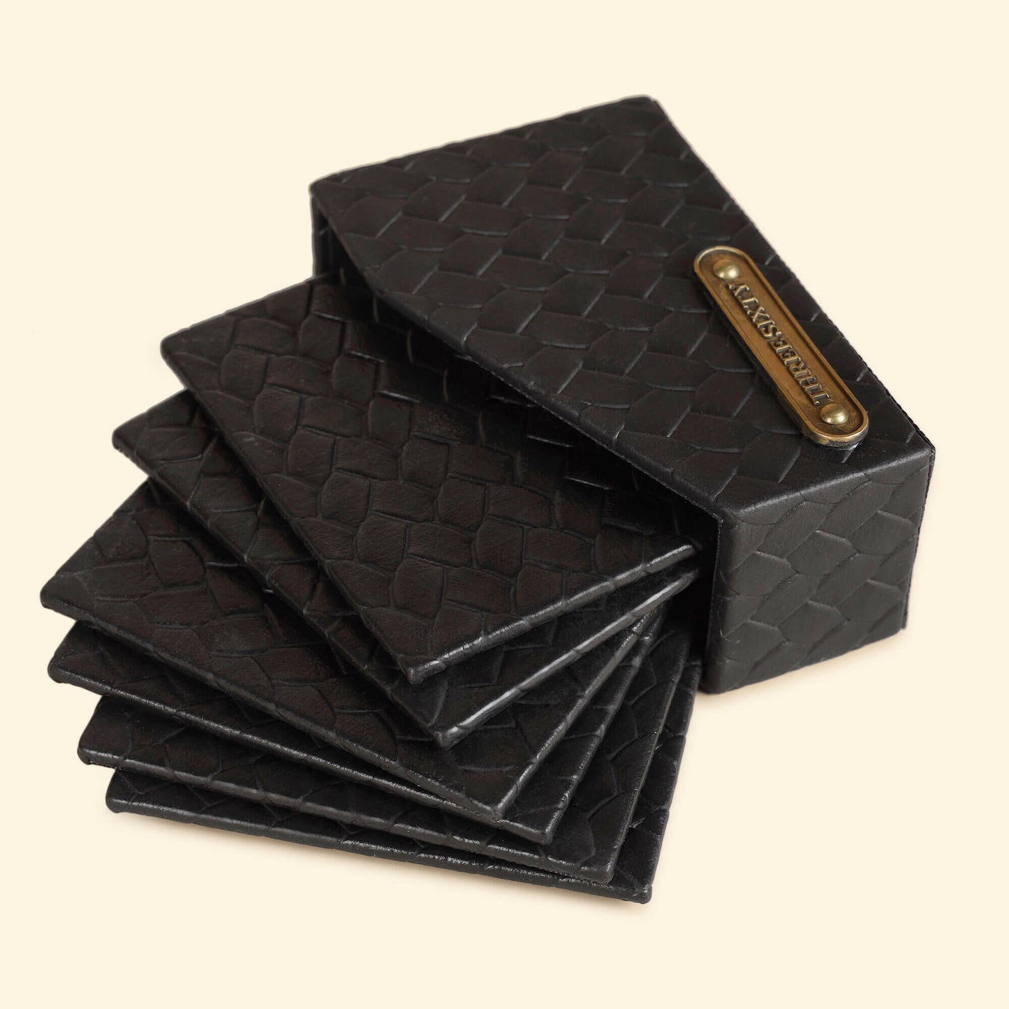 Coasters Set Of 6 Black - Entwine