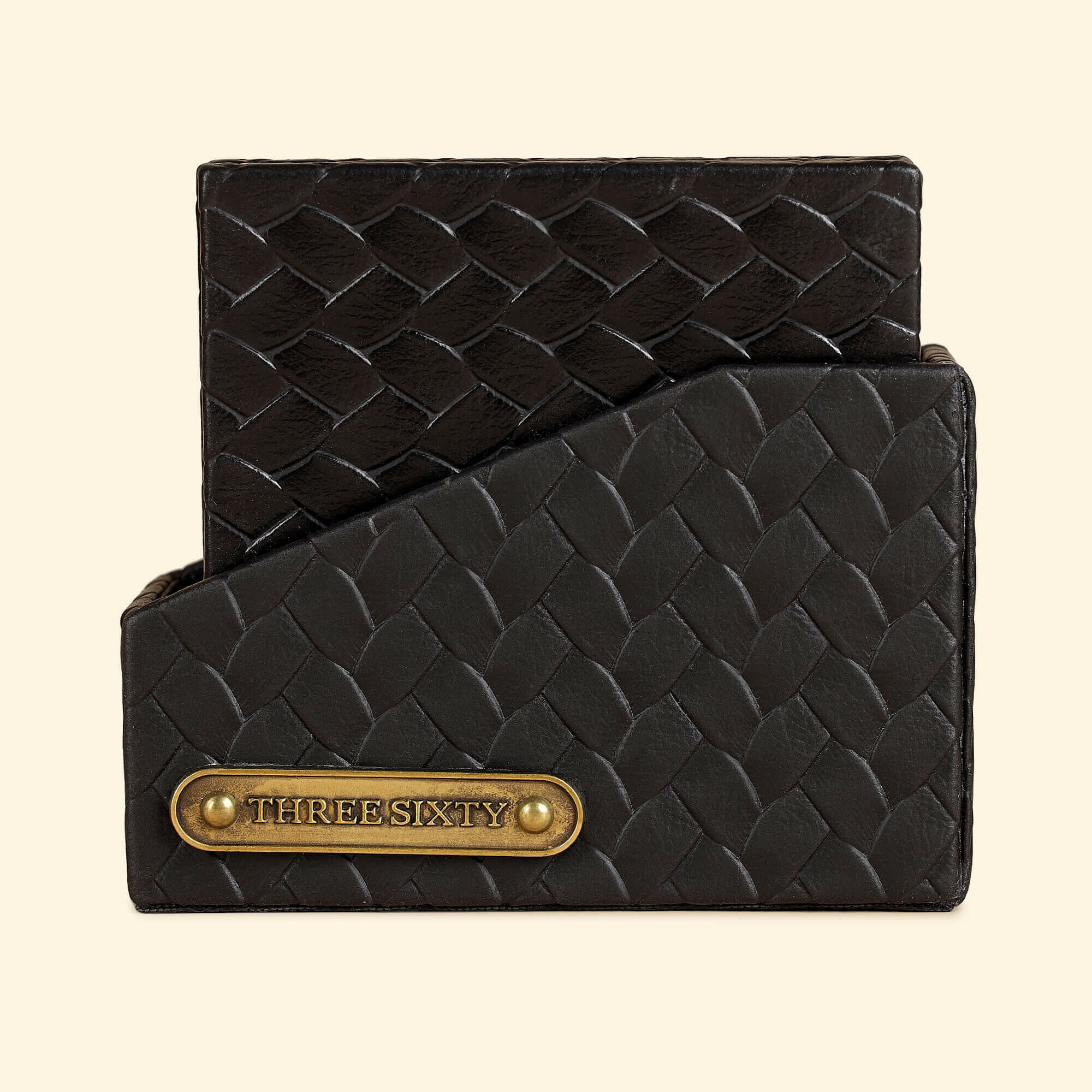 Entwine Coasters Set Of 6 Black