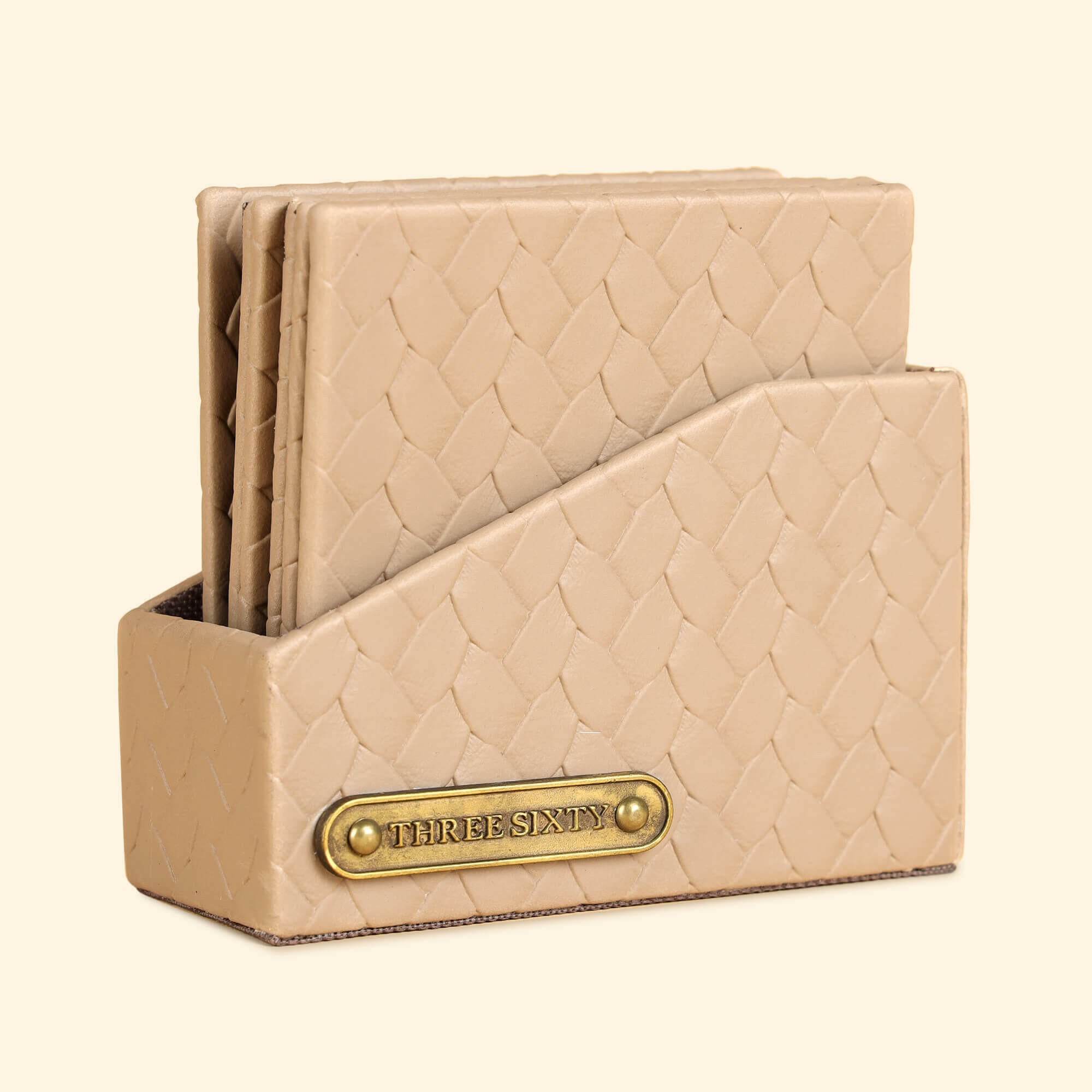 Entwine Coasters Set Of 6 Beige