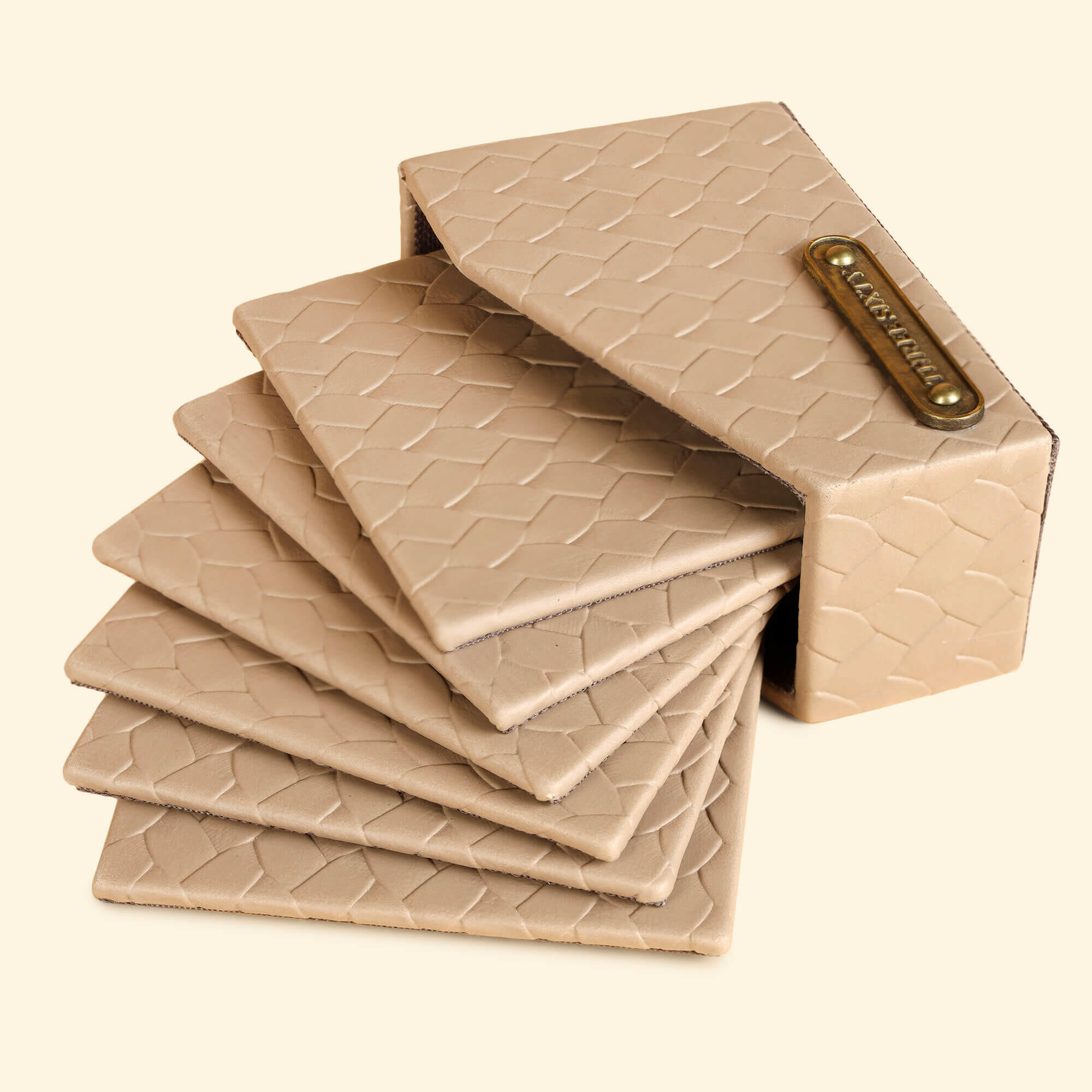 Entwine Coasters Set Of 6 Beige
