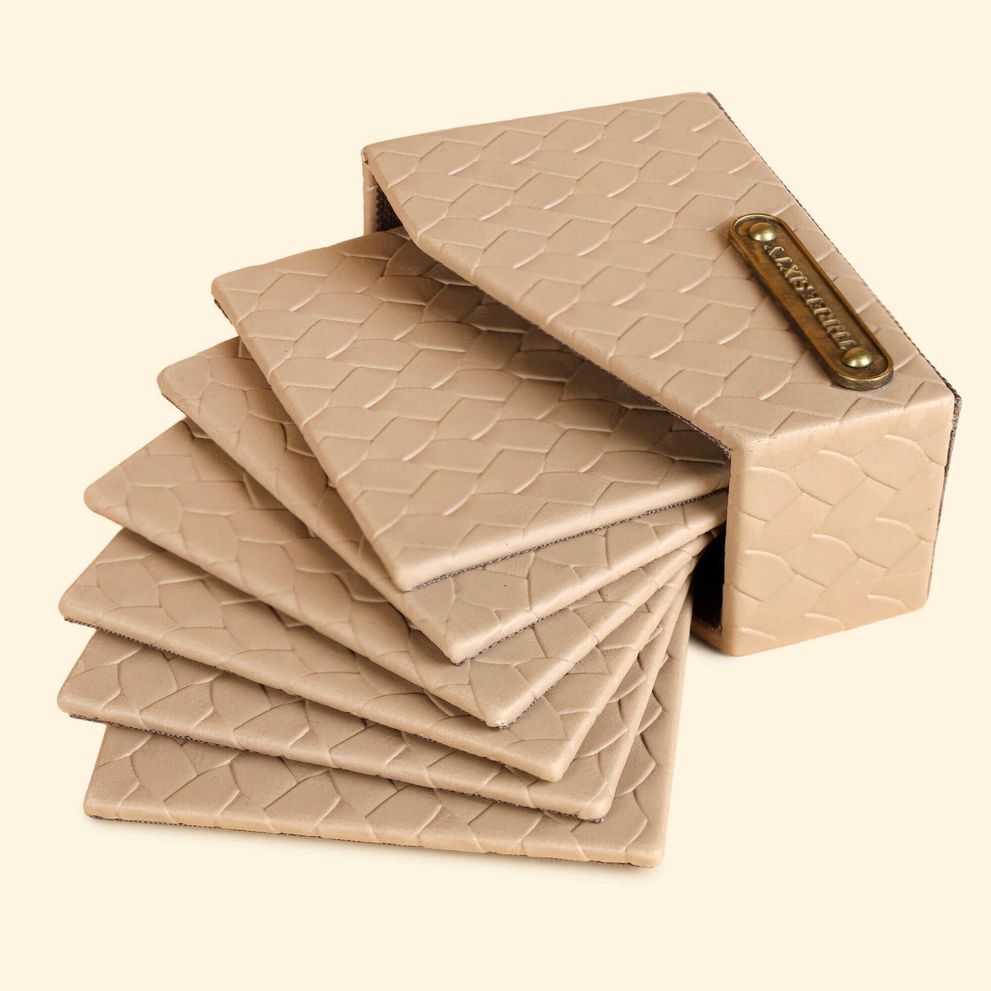 Coasters Set Of 6 Beige