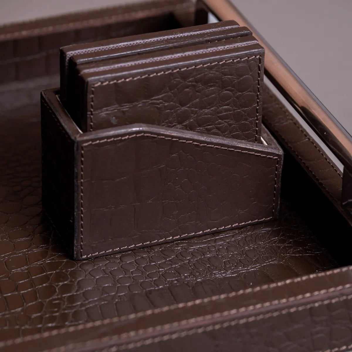 Entwine Briefcase Portable Bar Brown
