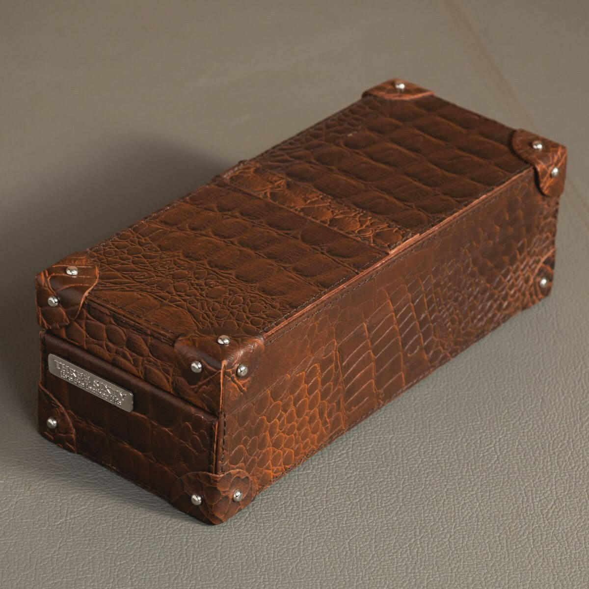 Watch Box of 4 - Tan Croco