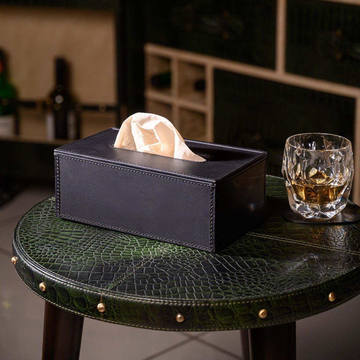 Sterling Classic Tissue Box Holder Black