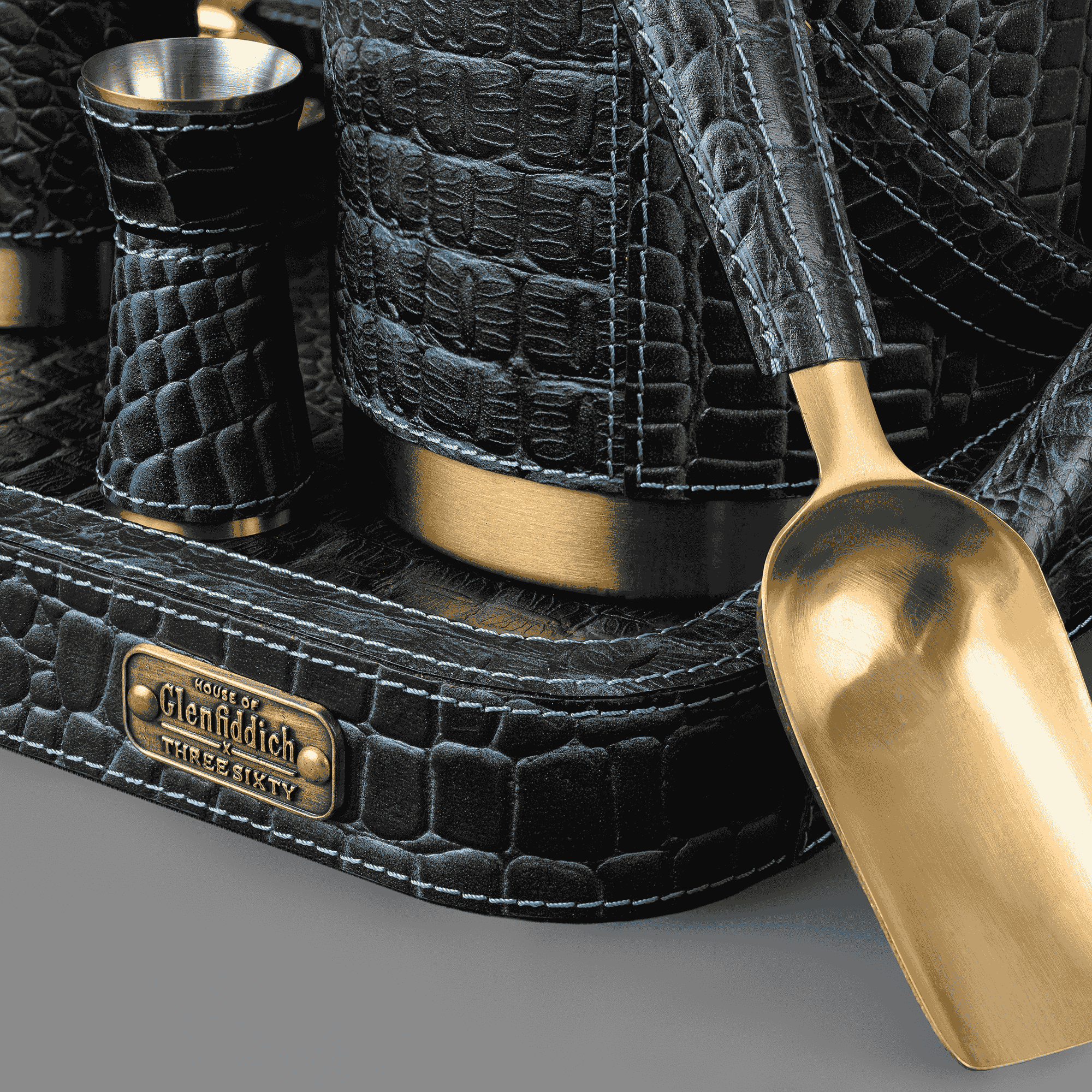 Debonair Bar Tray & Cocktail Set Blue