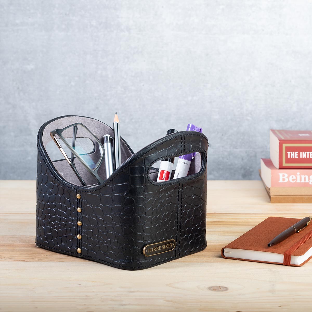 Desk Organiser/Caddy Black - Three Sixty
