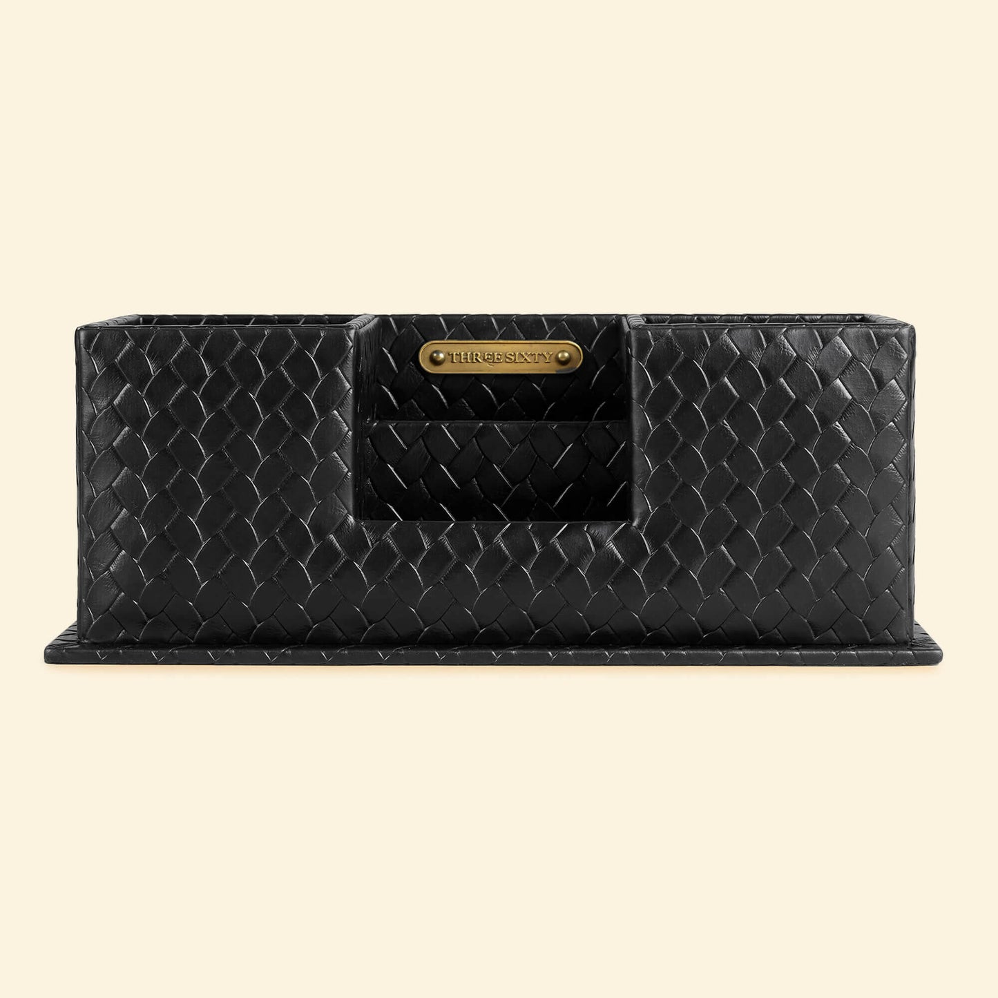 Desk Caddy Black | Vegan Leather Desk Organizers