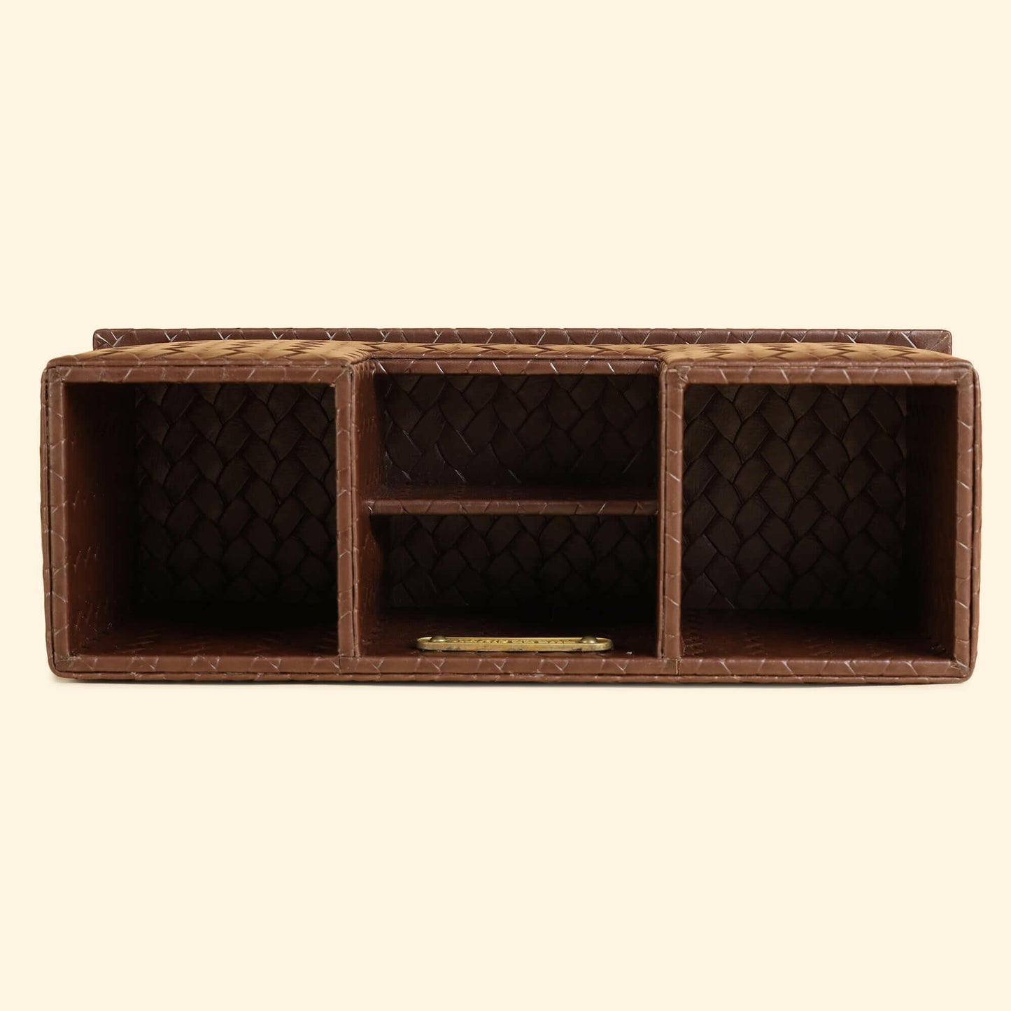 Desk Caddy Brown | Faux Leather Desk Organizers