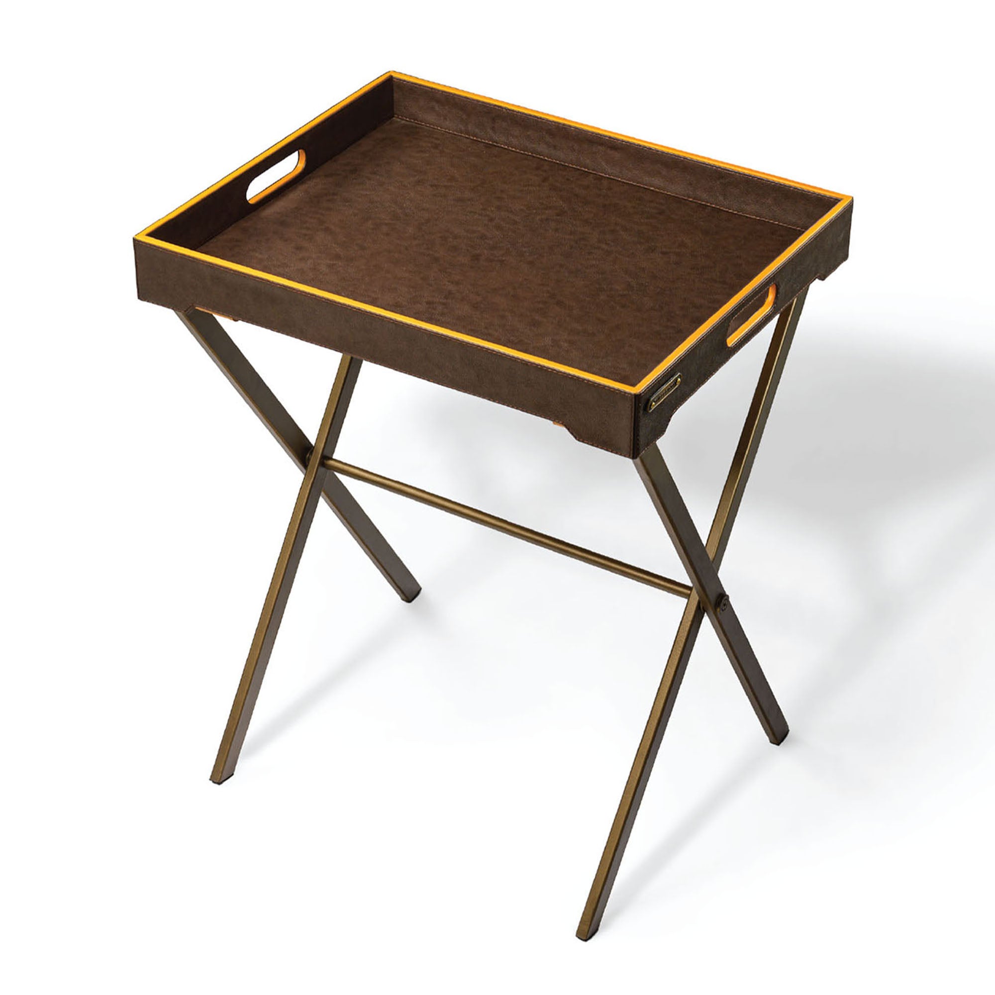 Dual Tone Butler Tray Brown