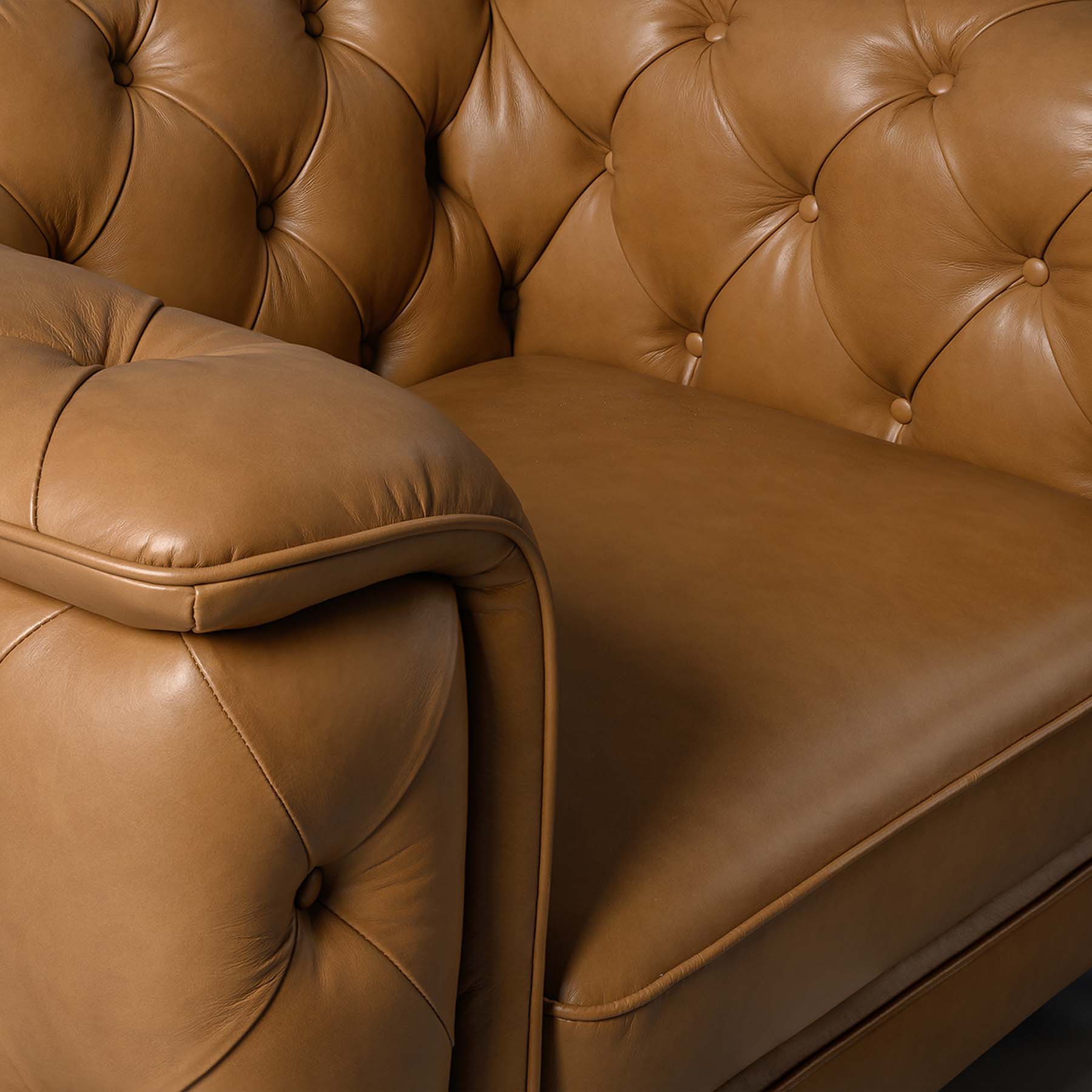 Exeter Chesterfield Single Seater Sofa Tan