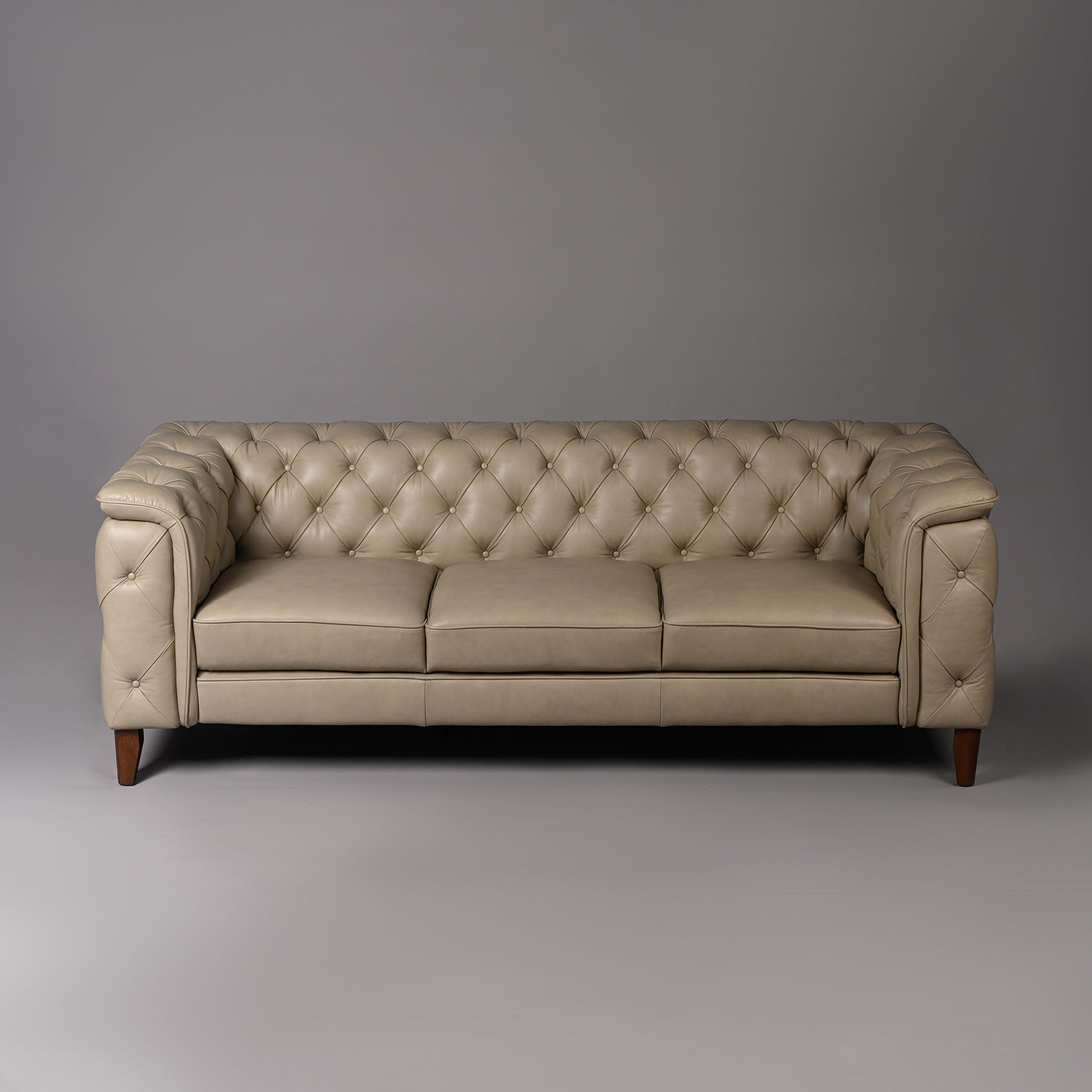 Exeter Chesterfield Three Seater Sofa Beige