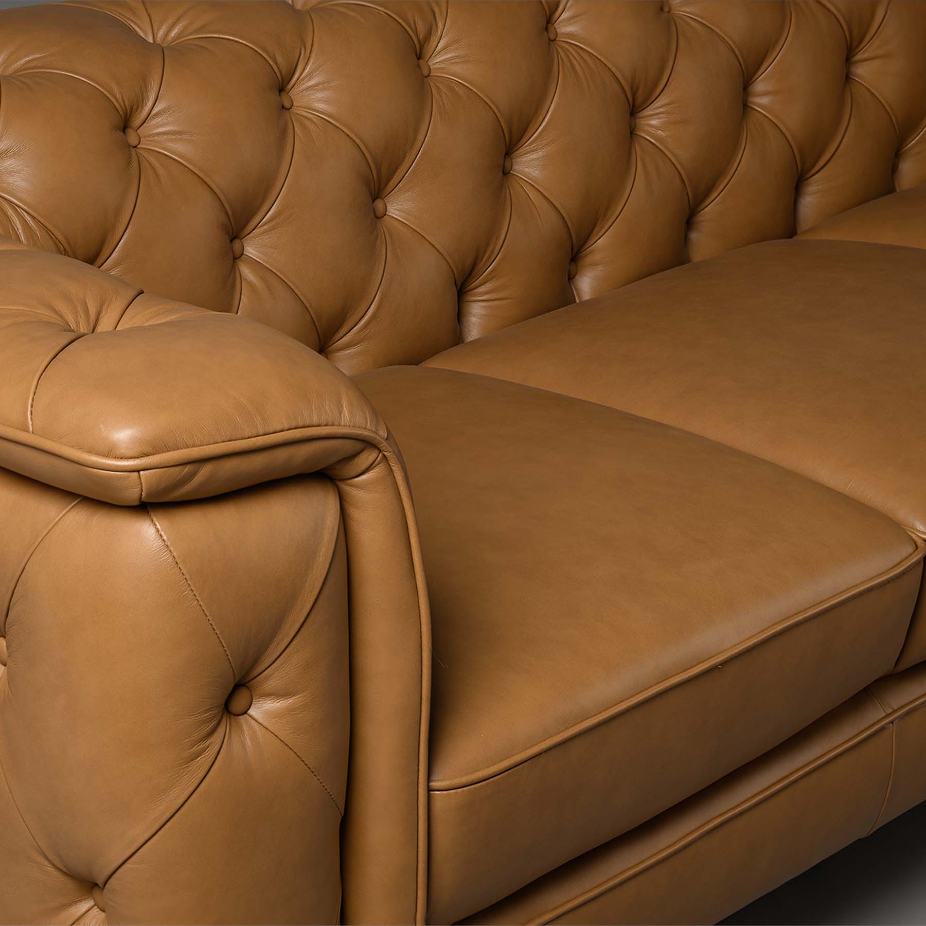 Exeter Chesterfield Three Seater Sofa Tan