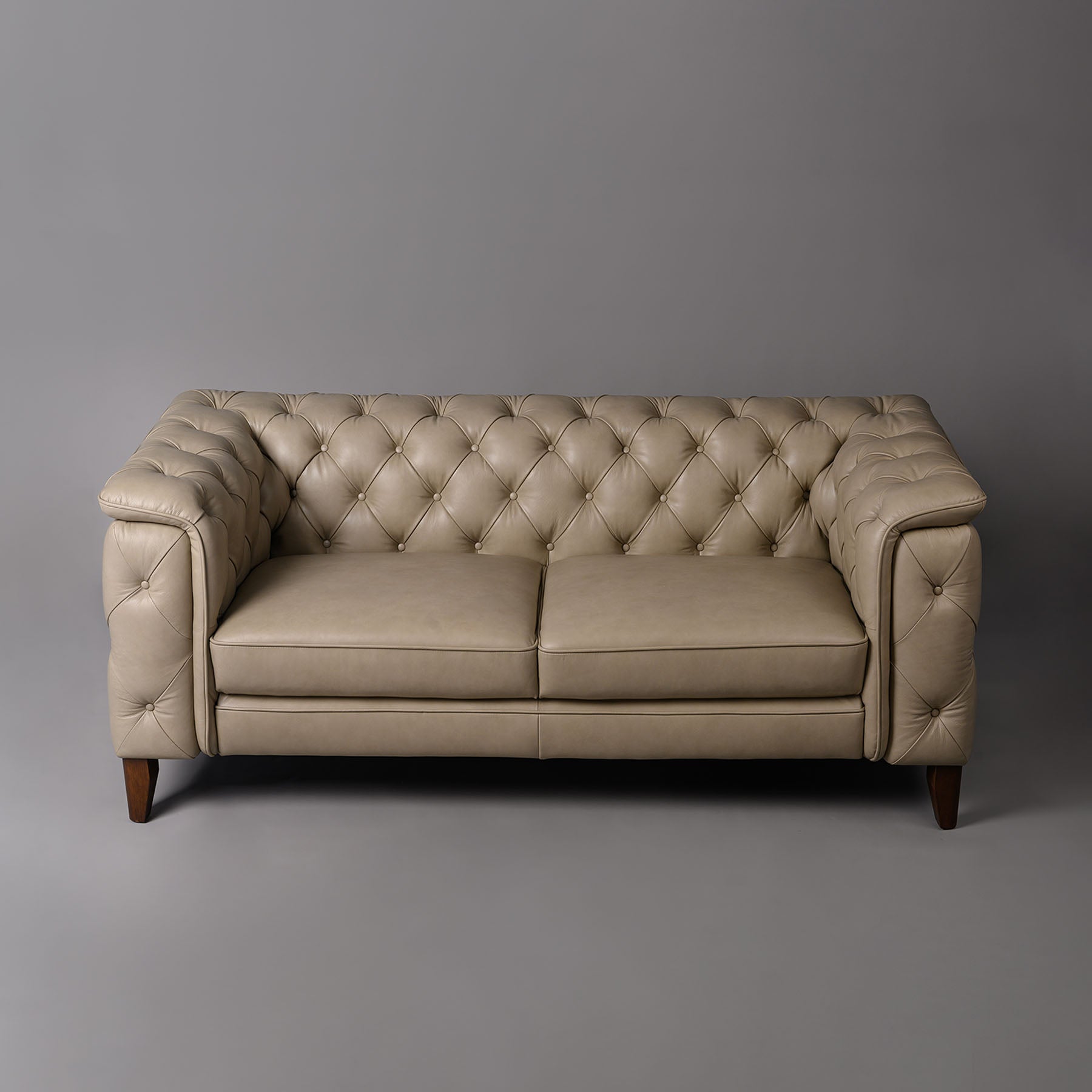 Exeter Chesterfield Two Seater Sofa Beige