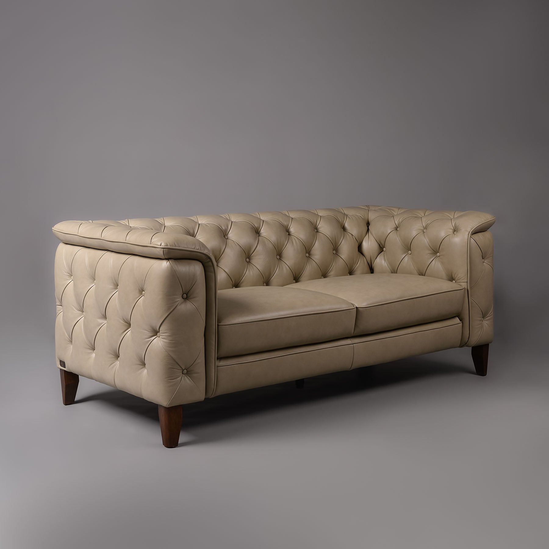 Exeter Chesterfield Two Seater Sofa Beige