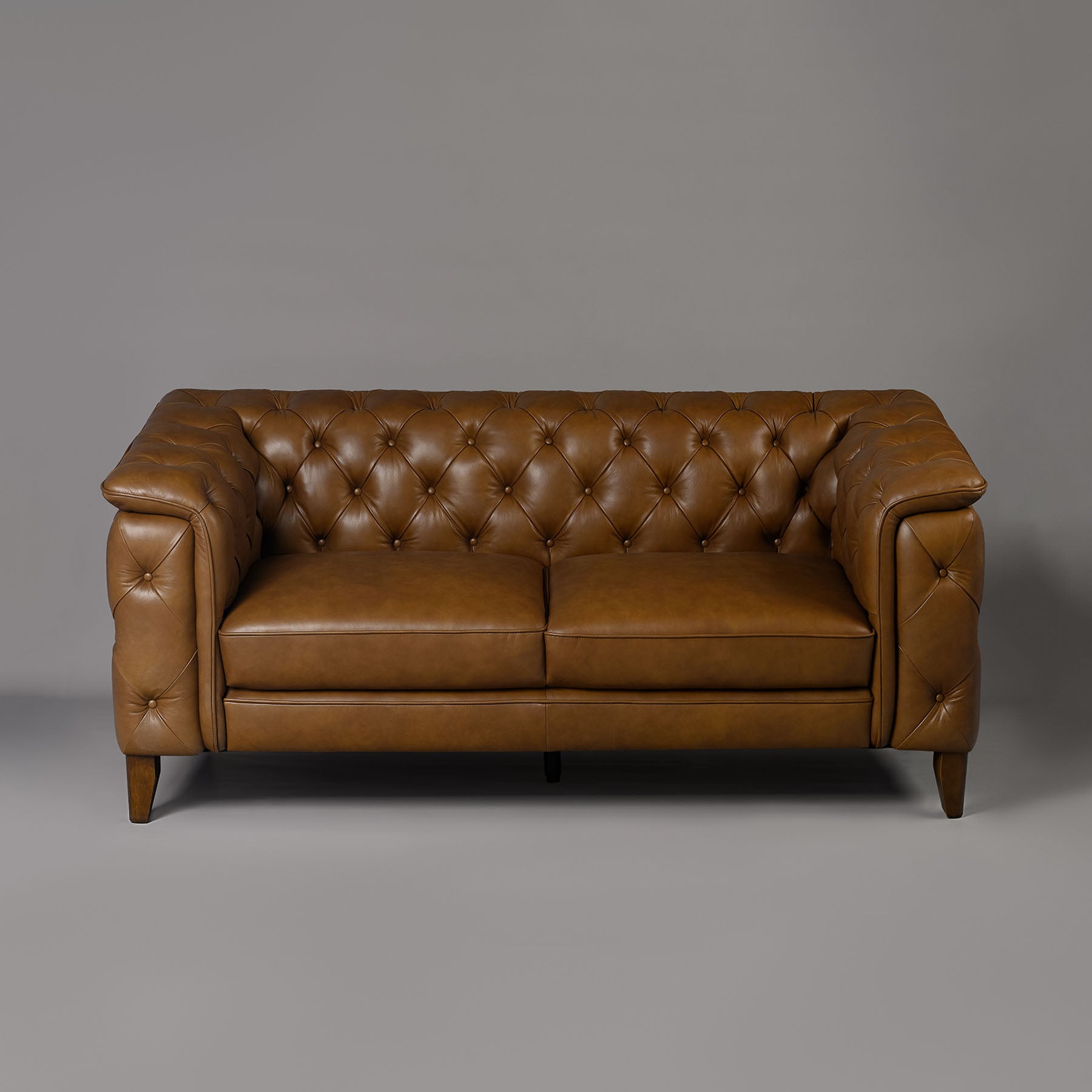 Exeter Chesterfield Two Seater Sofa Brown