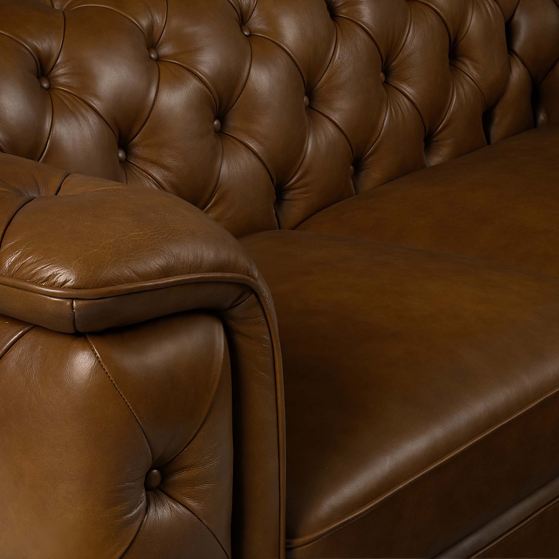 Exeter Chesterfield Two Seater Sofa Brown