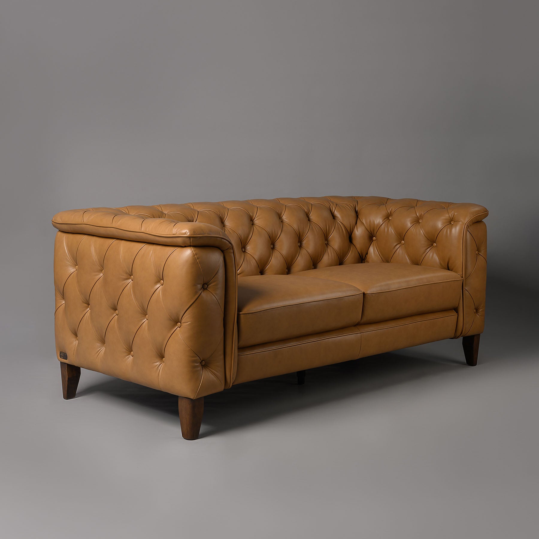Exeter Chesterfield Two Seater Sofa Tan