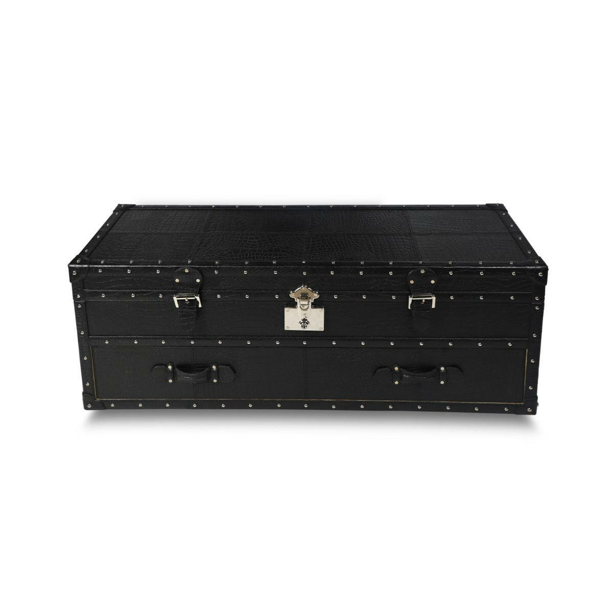 Genuine Leather Chest Of Drawers Black