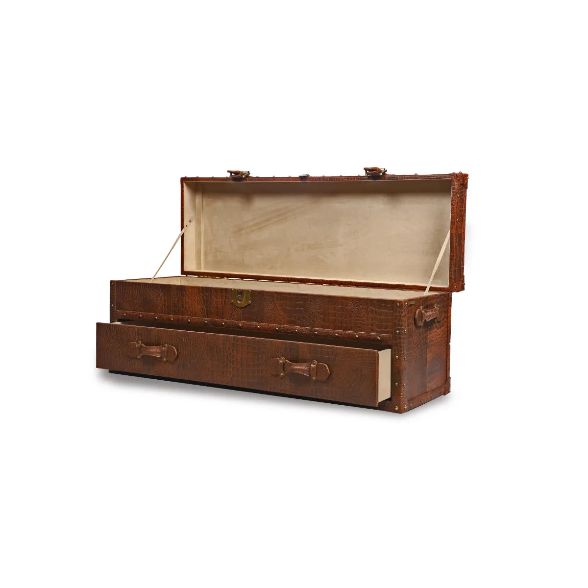 Genuine Leather Chest Of Drawers Tan