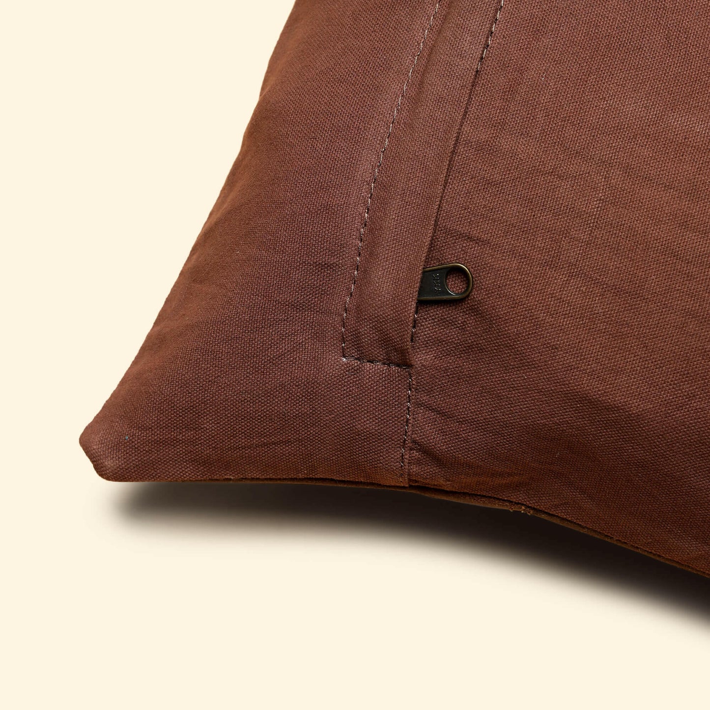 Genuine Leather Cushion-Brown