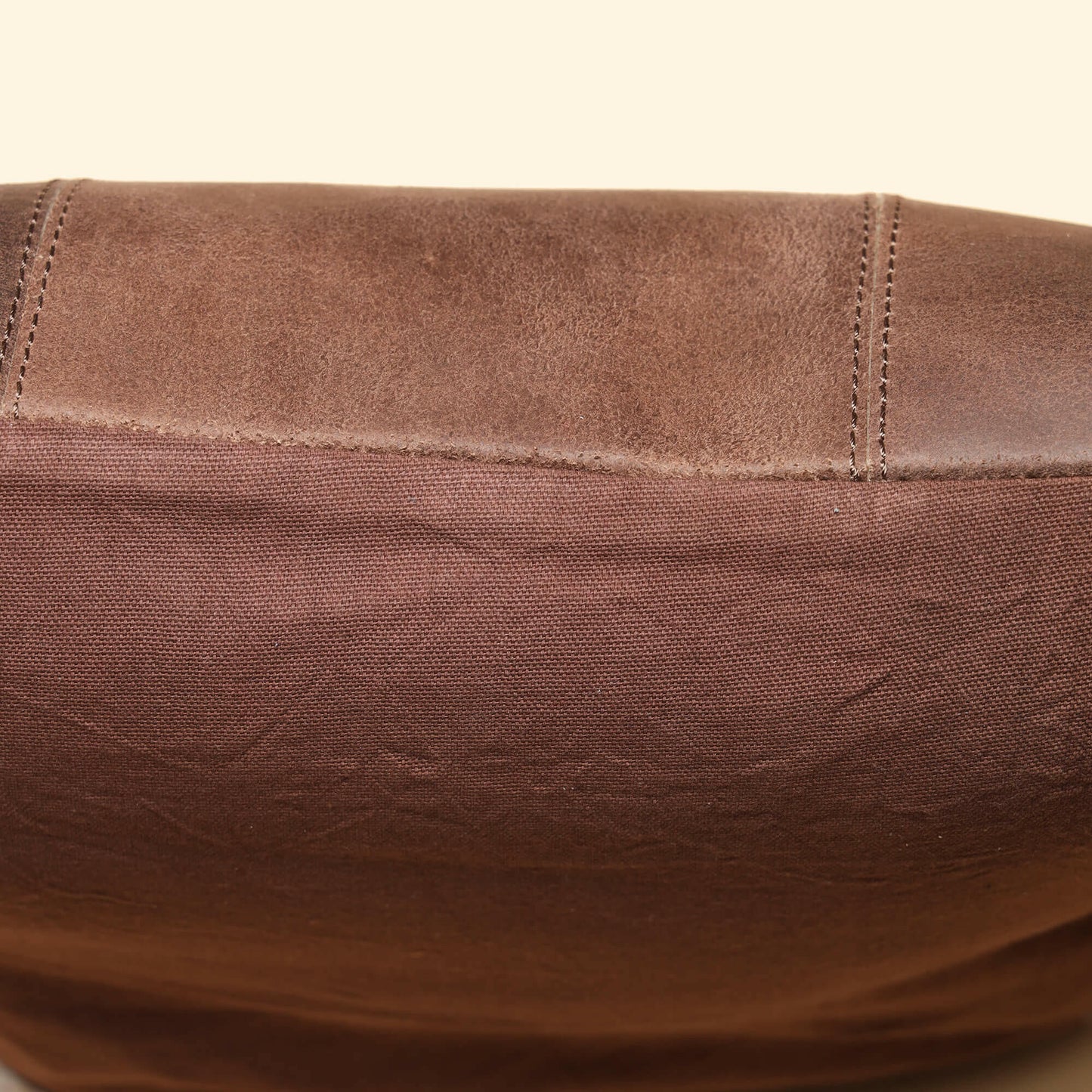 Genuine Leather Cushion-Brown