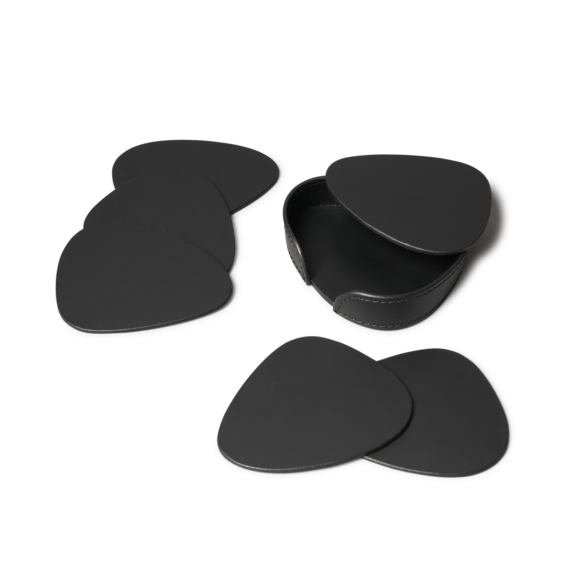 Sterling Classic Coasters Set Abstract Shape Black