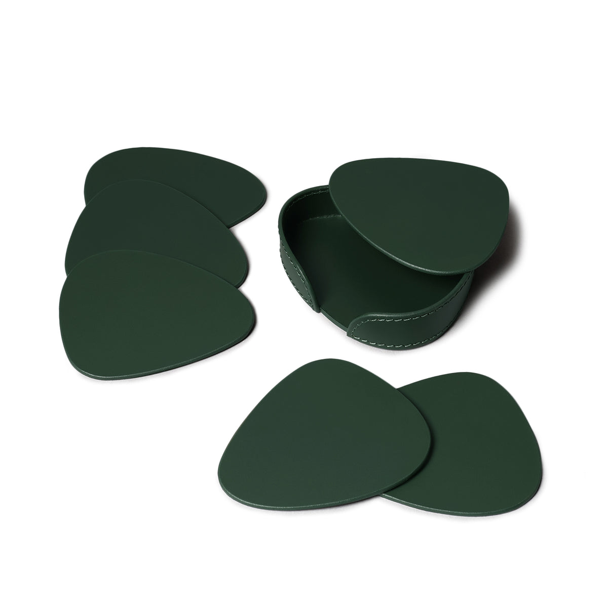 Sterling Classic Coasters Set Abstract Shape Green