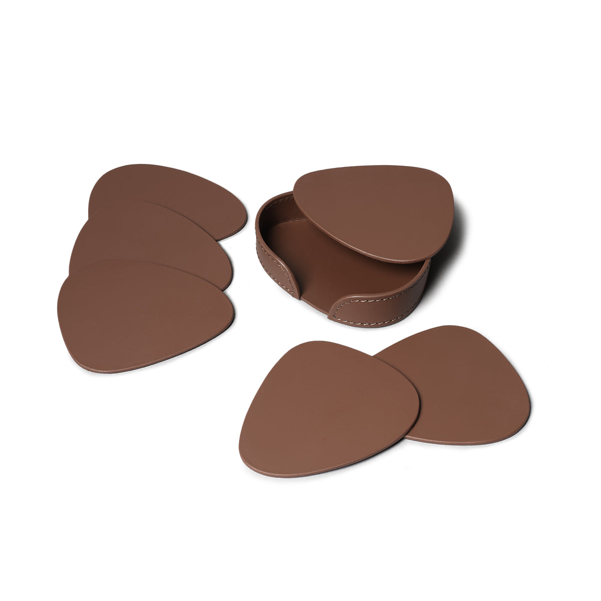 Sterling Classic Coasters Set Abstract Shape Antique Brown